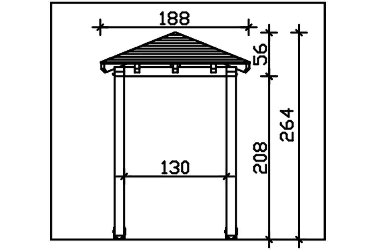 SKAN HOLZ Vordach Wesel Typ 4 188 x 126 cm, natur SKAN HOLZ Vordach Wesel Typ 4 188 x 126 cm, natur