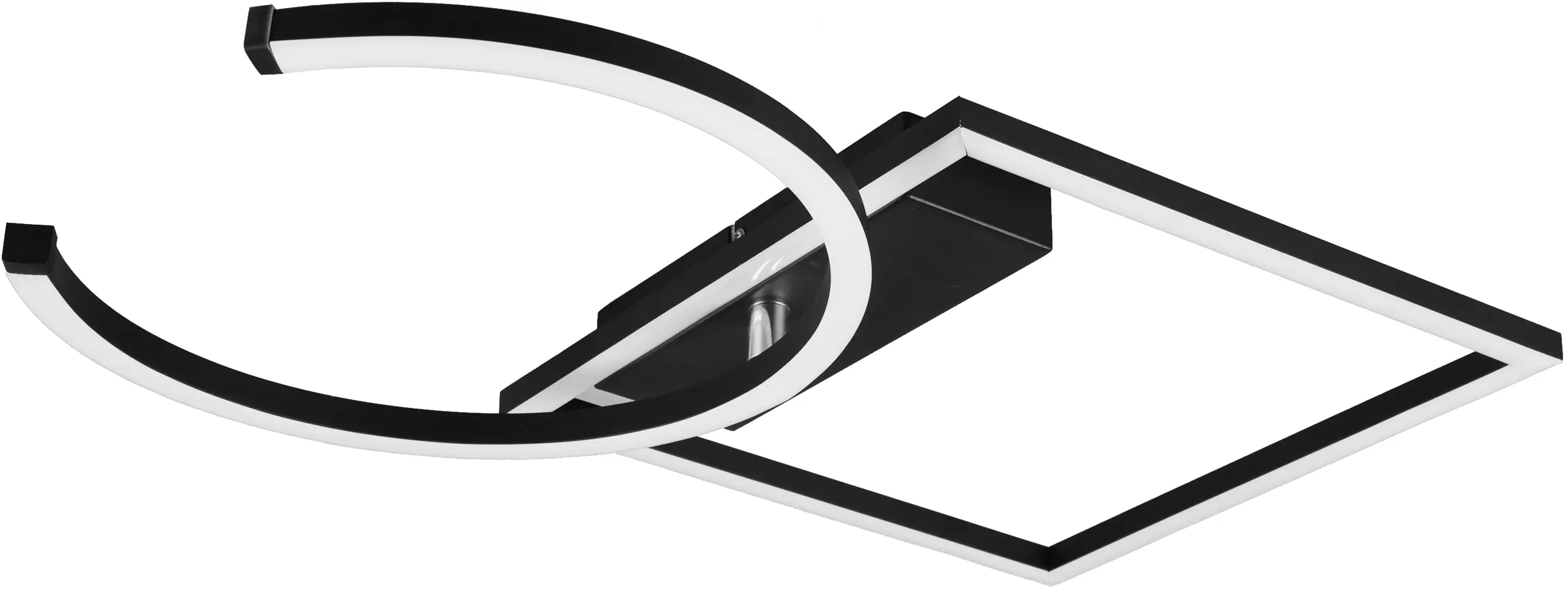 Reality Leuchten LED Deckenleuchte Pivot schwenkbar, schwarz matt