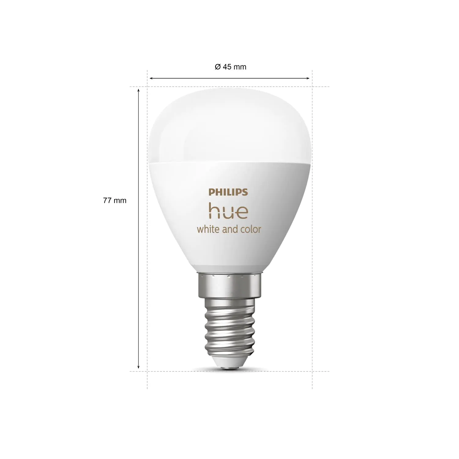 Philips Hue LED-Leuchtmittel Tropfenform  E14 5,1W warmweiß bis kaltweiß smart RGB