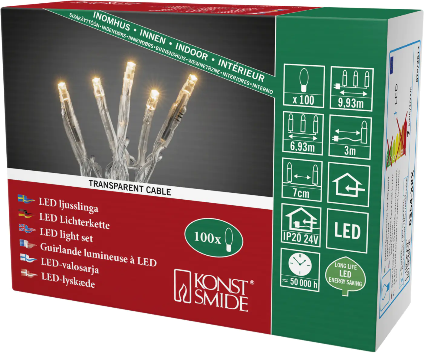 Konstsmide LED Microlichterkette 100 LED, warmweiß Konstsmide LED Microlichterkette 100 LED, warmweiß