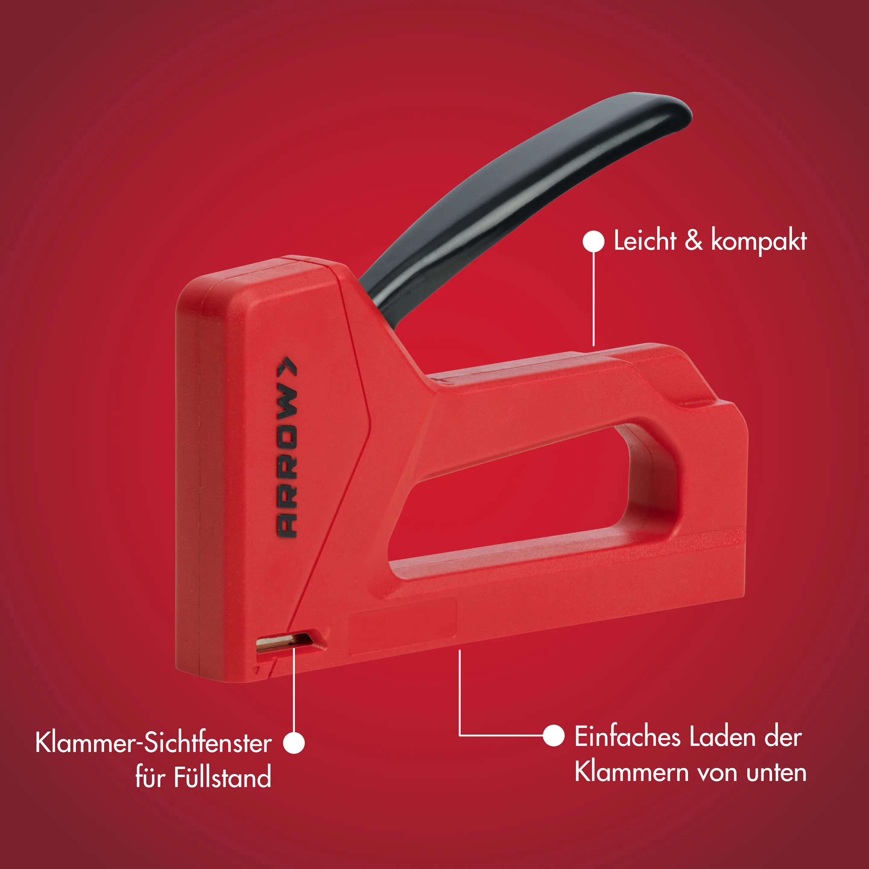 Arrow Handtacker JT21 für Feindrahtklammern - Set inkl. 1000 Feindrahtklammern