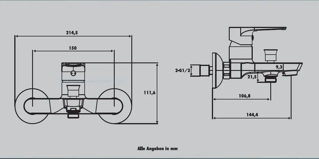 Primaster Badewannenarmatur Riga verchromt Primaster Badewannenarmatur Riga verchromt