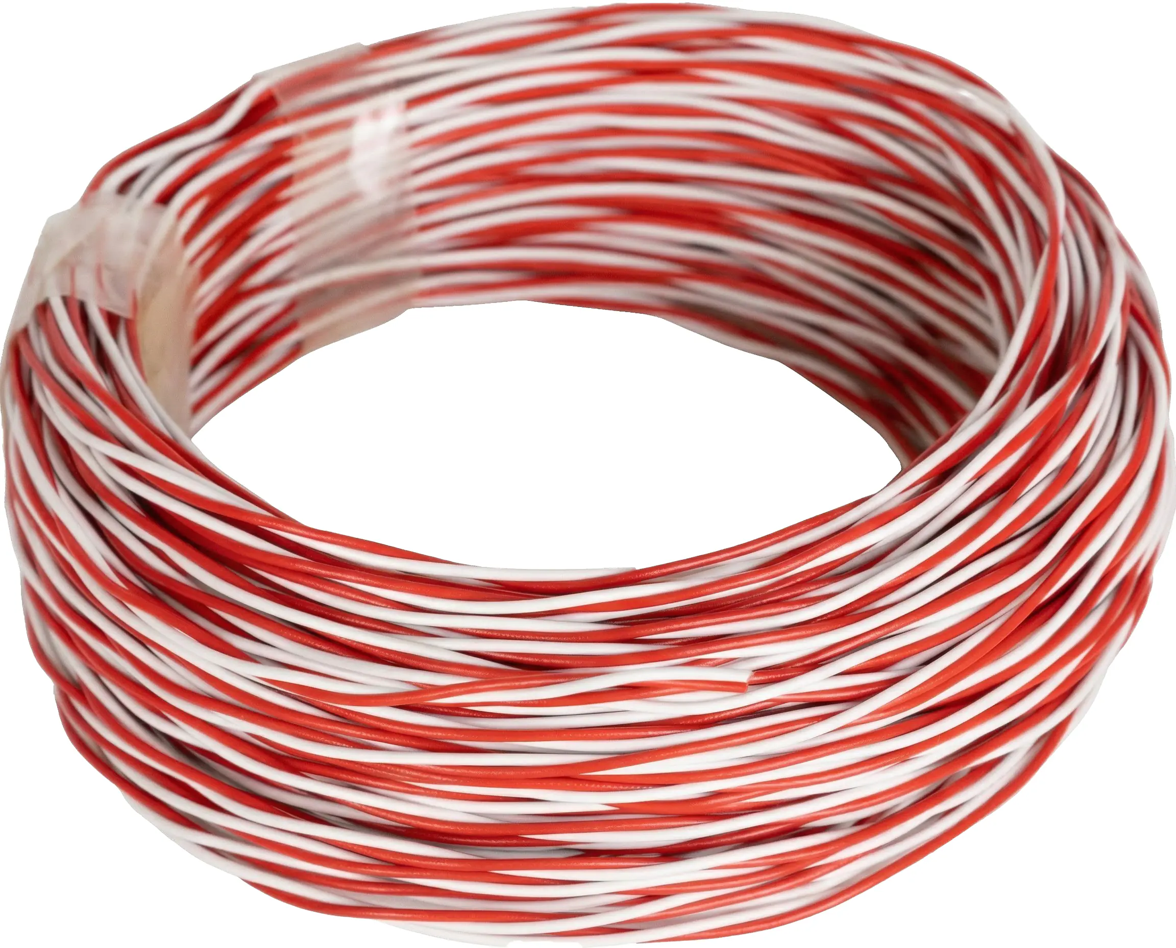 Klingeldraht YK 2 x 0,6 - 25 Meter, rot/weiß