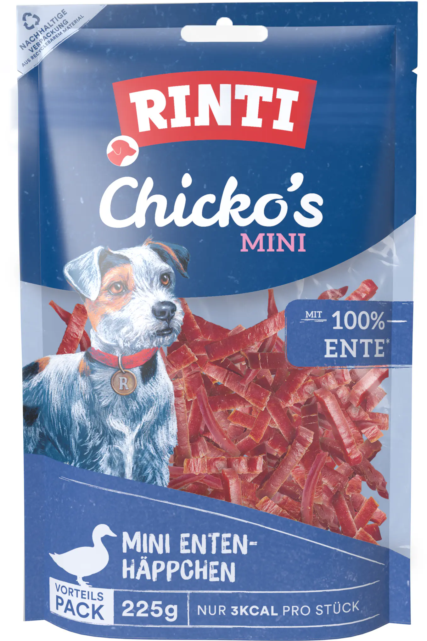 Rinti Chicko Mini Hundesnack Ente -Vorratspack 225 g Rinti Chicko Mini Hundesnack Ente -Vorratspack 225 g