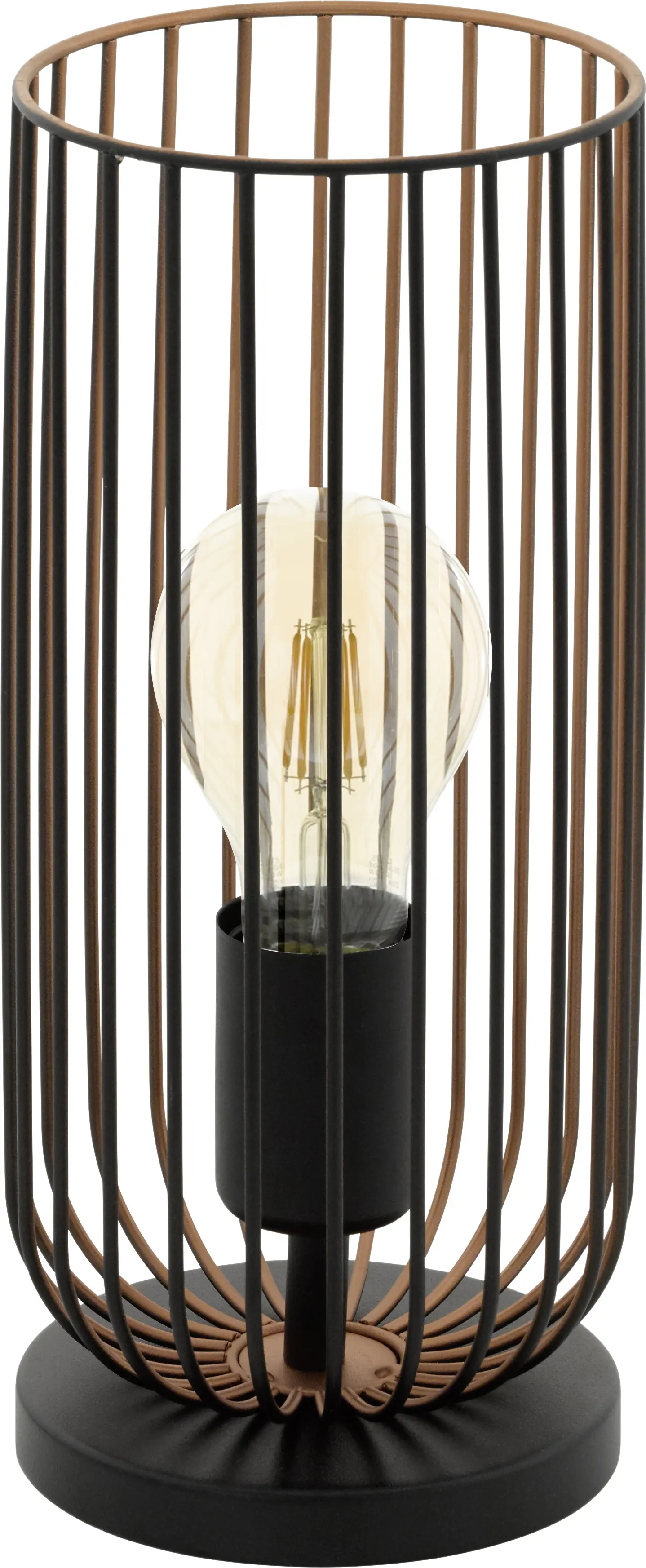 Eglo Tischleuchte Roccamena schwarz-kupfer 31 x 13 cm E27