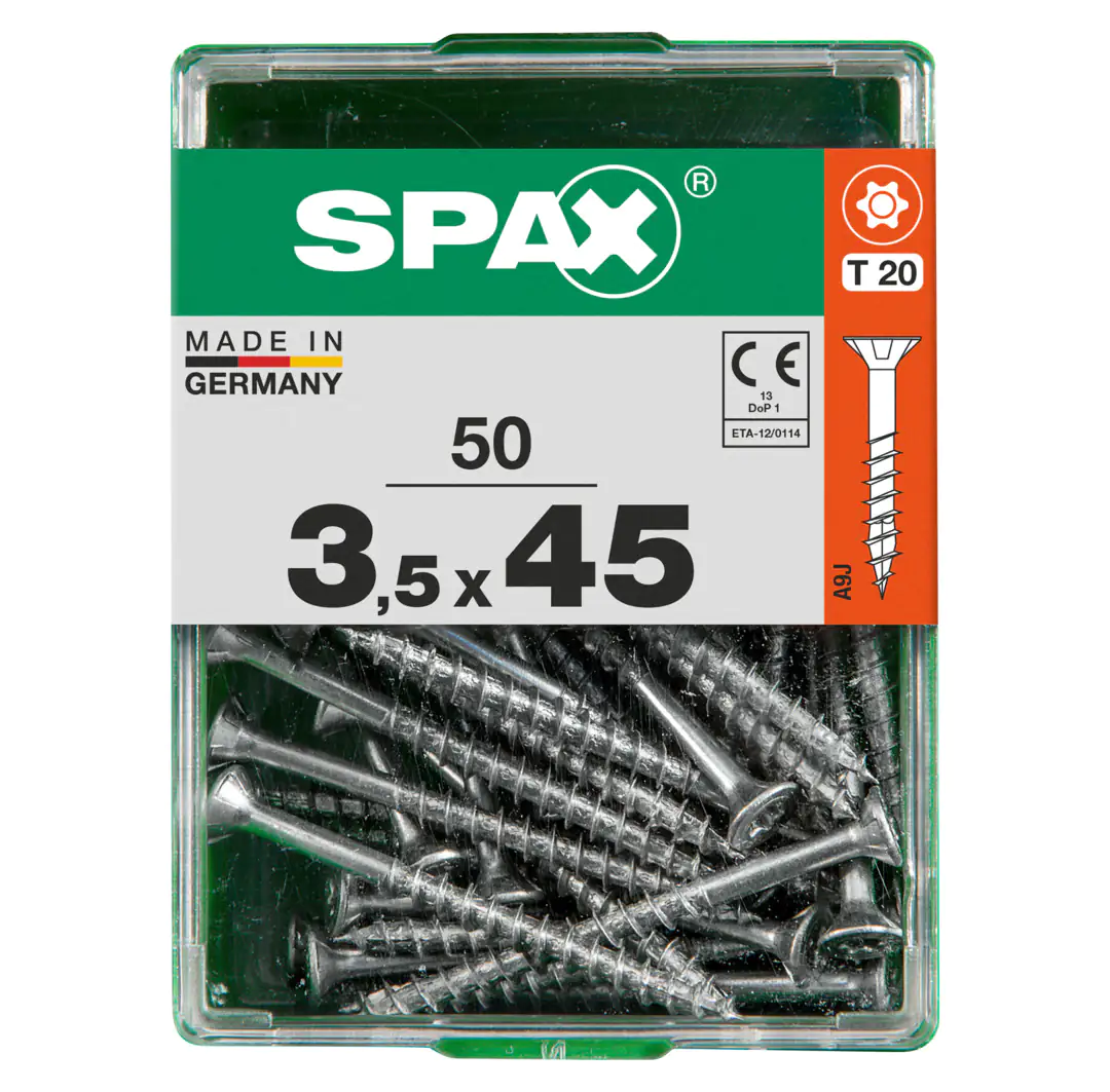 Spax Universalschrauben 3.5 x 45 mm TX 20 - 50 Stk. Spax Universalschrauben 3.5 x 45 mm TX 20 - 50 Stk.