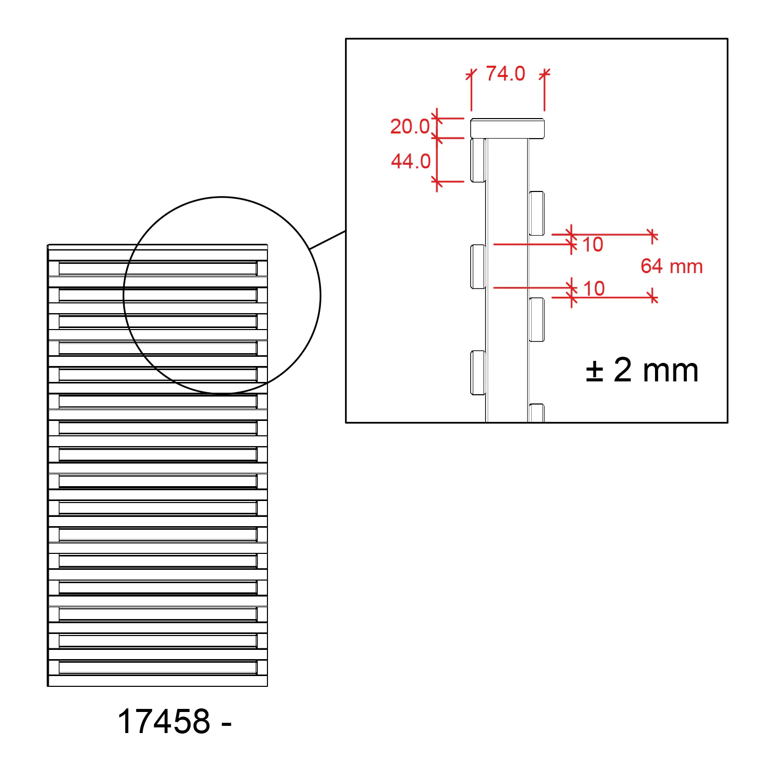 Plus Zaun Osaka 90 x 180 cm RAL 9005 Schwarz