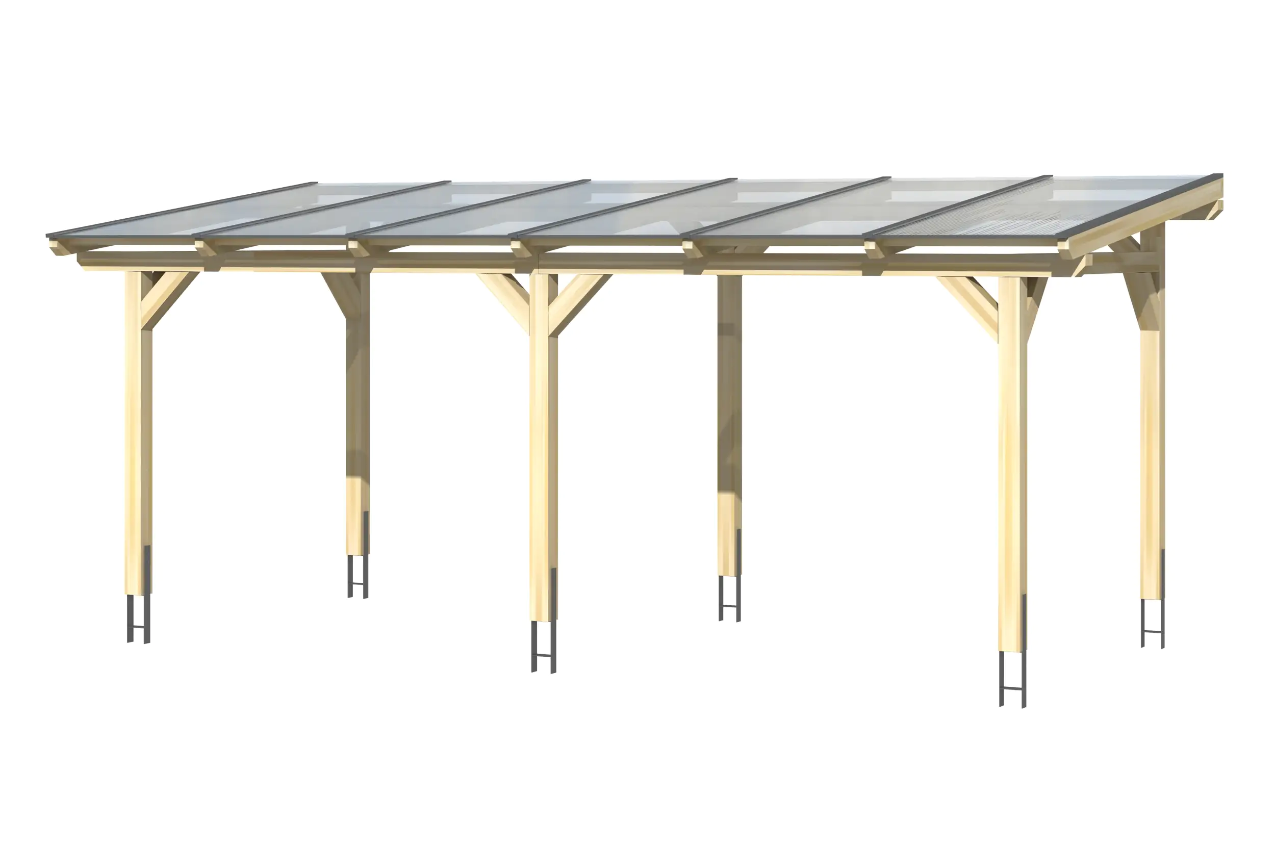 SKAN HOLZ Terrassenüberdachung Siena 648 x 250 cm Leimholz