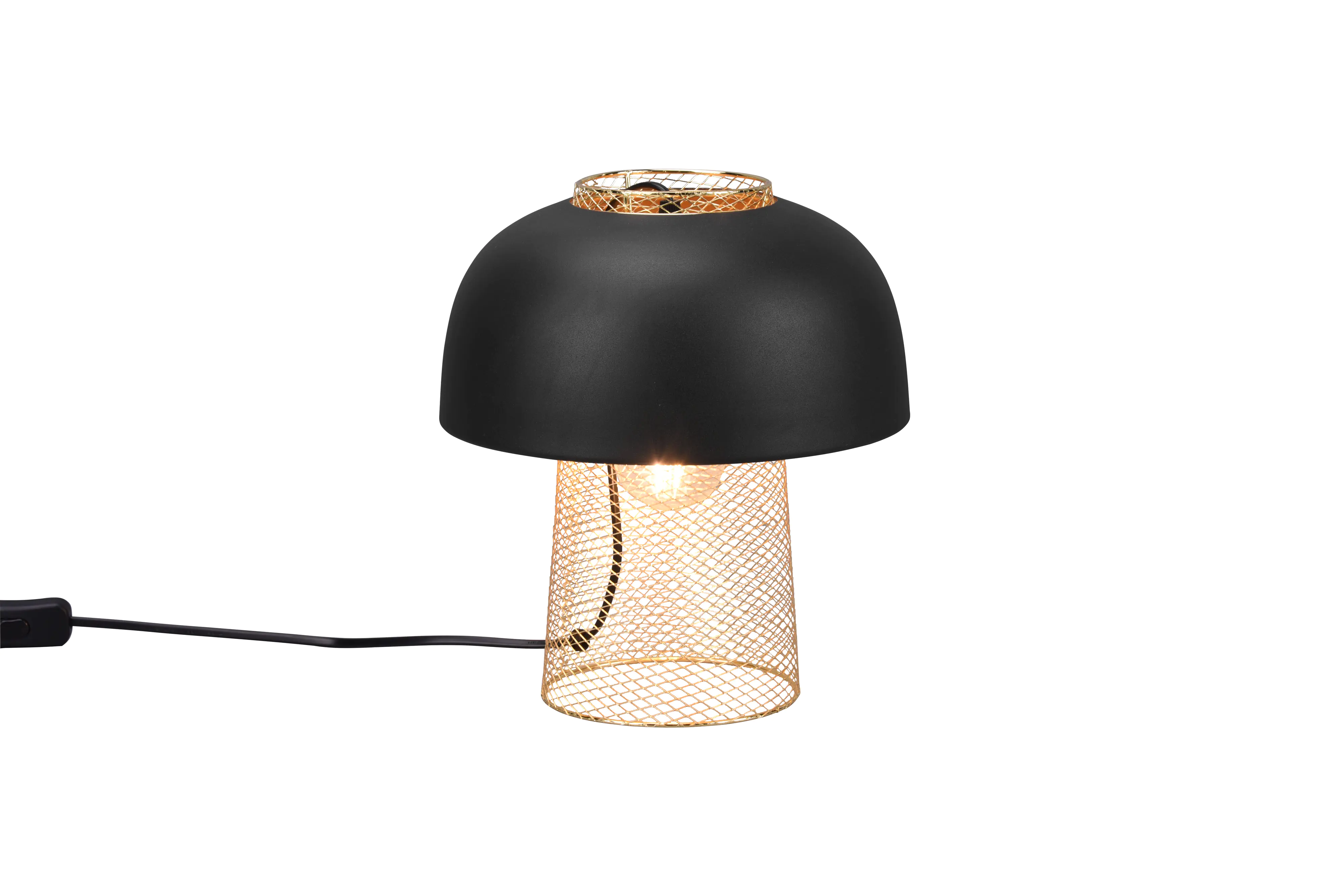 Trio Leuchten Tischleuchte Punch 1xE27, schwarz, gold Trio Leuchten Tischleuchte Punch 1xE27, schwarz, gold