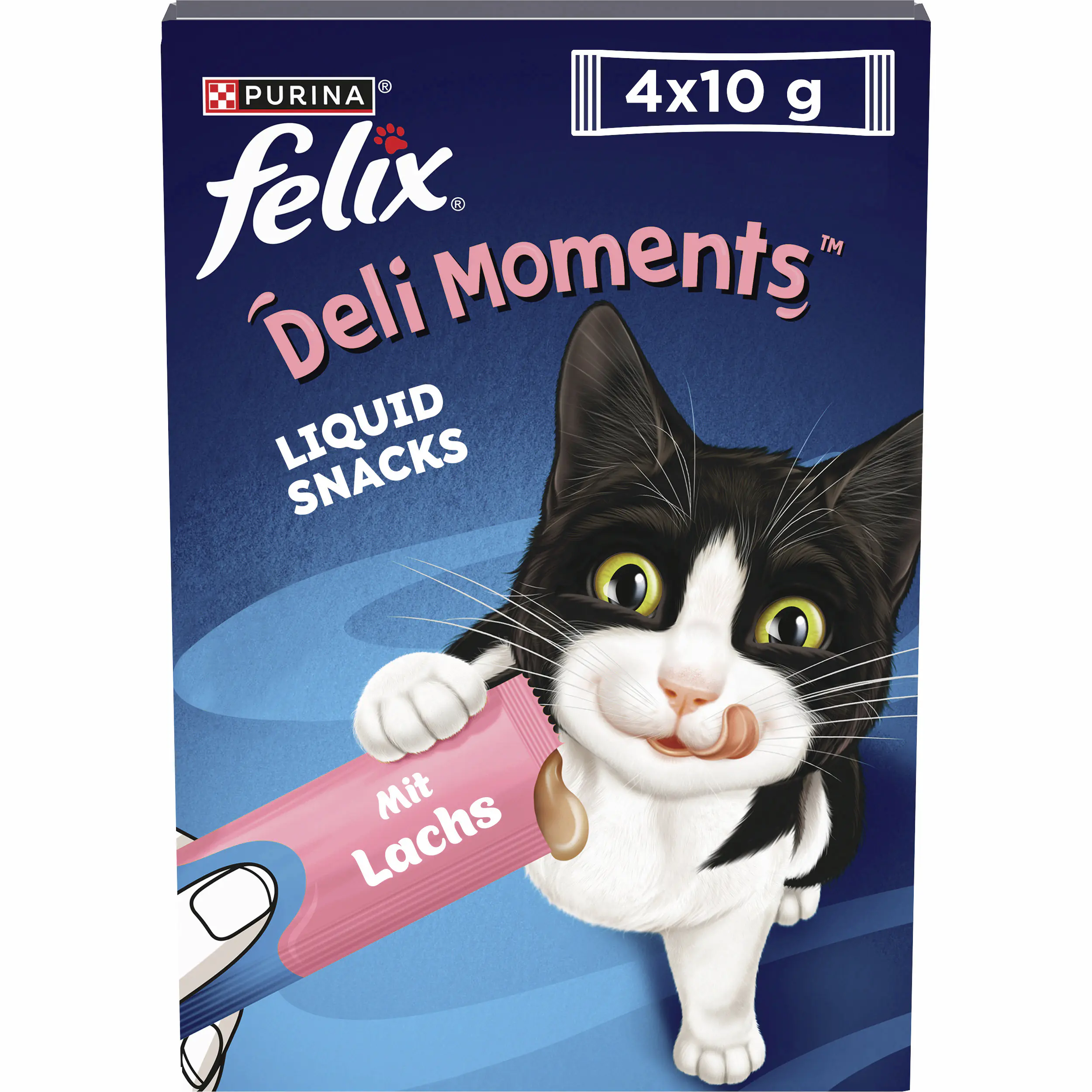 Felix Deli Moments Katzensnacks Adult 4 x 10 g Lachs