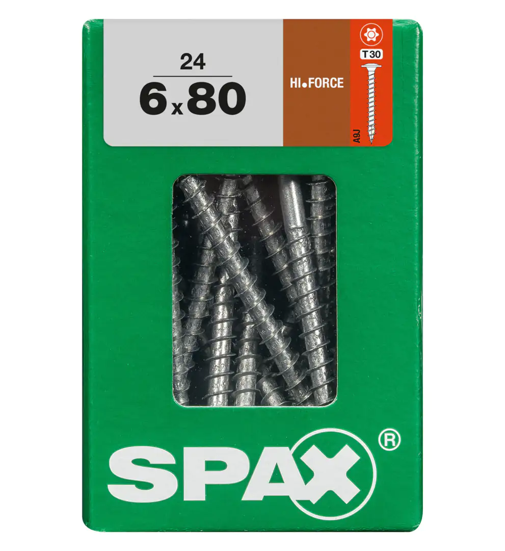 Spax Holzbauschrauben 6.0 x 80 mm TX 30 - 24 Stk.