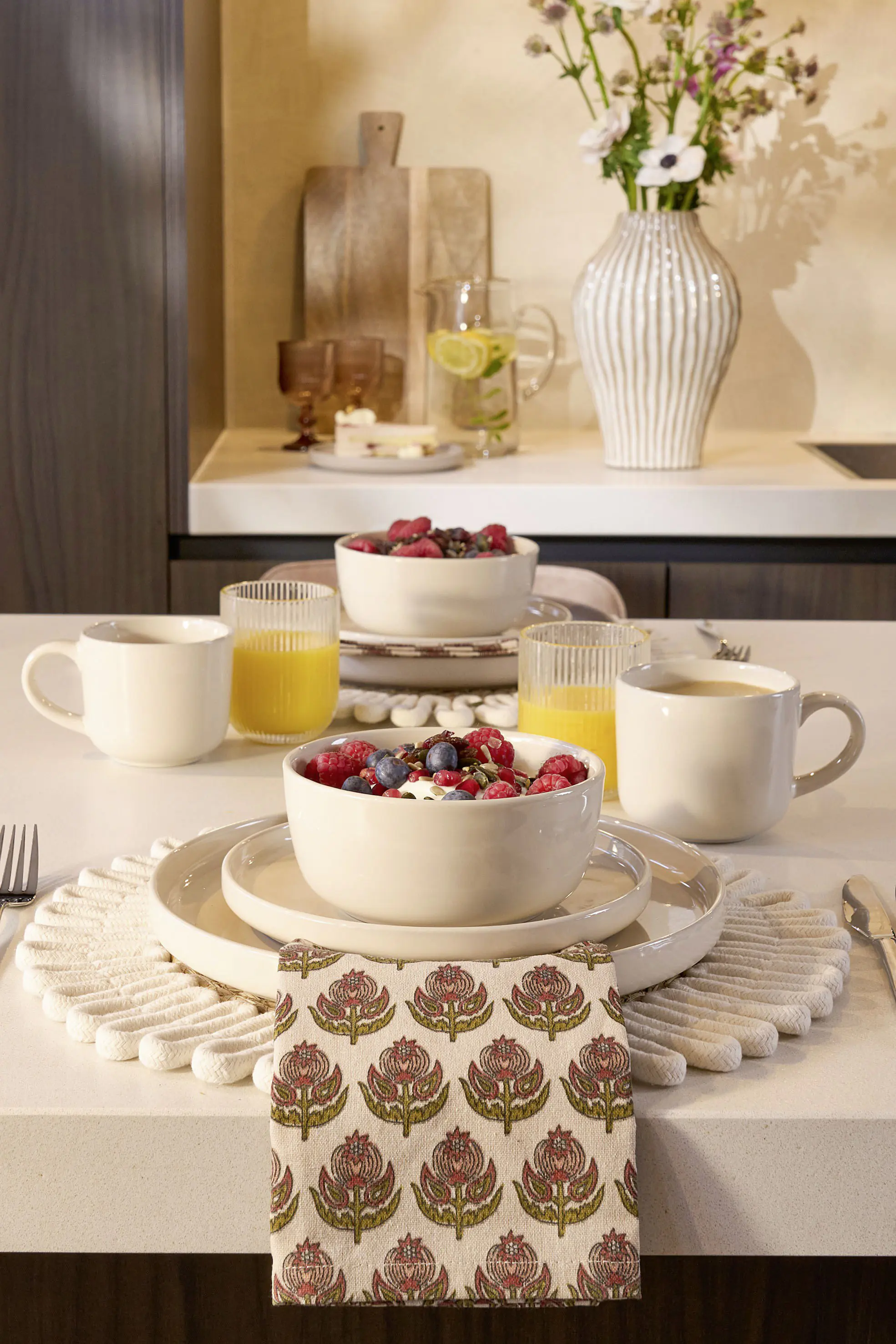 Mica Decorations Geschirrset für 4 Personen Ozzu off white 16-tlg.