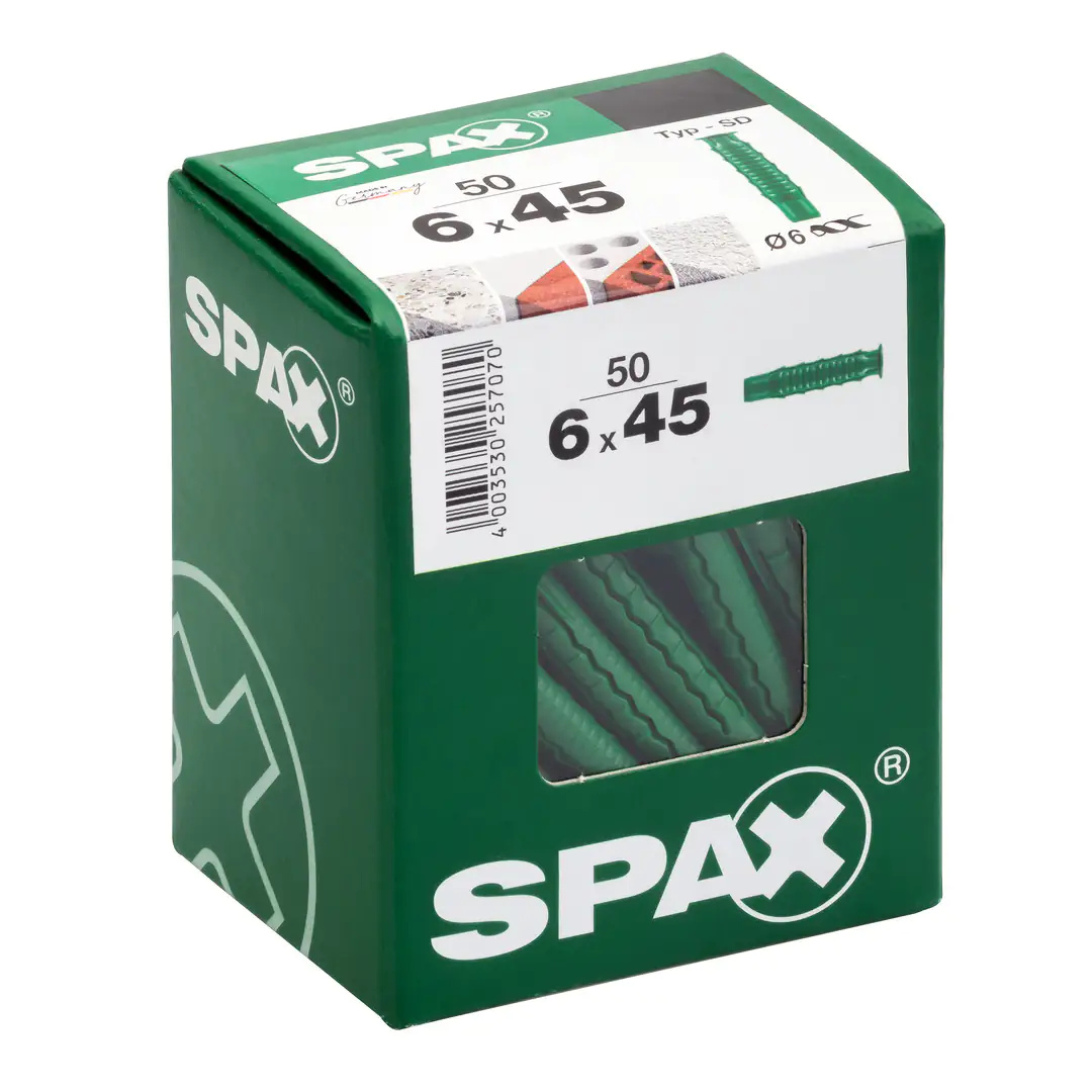 Spax Spreizdübel 6.0 x 45 mm - 50 Stück Spax Spreizdübel 6.0 x 45 mm - 50 Stück