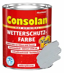 Consolan Wetterschutz-Farbe 2,5 L silbergrau