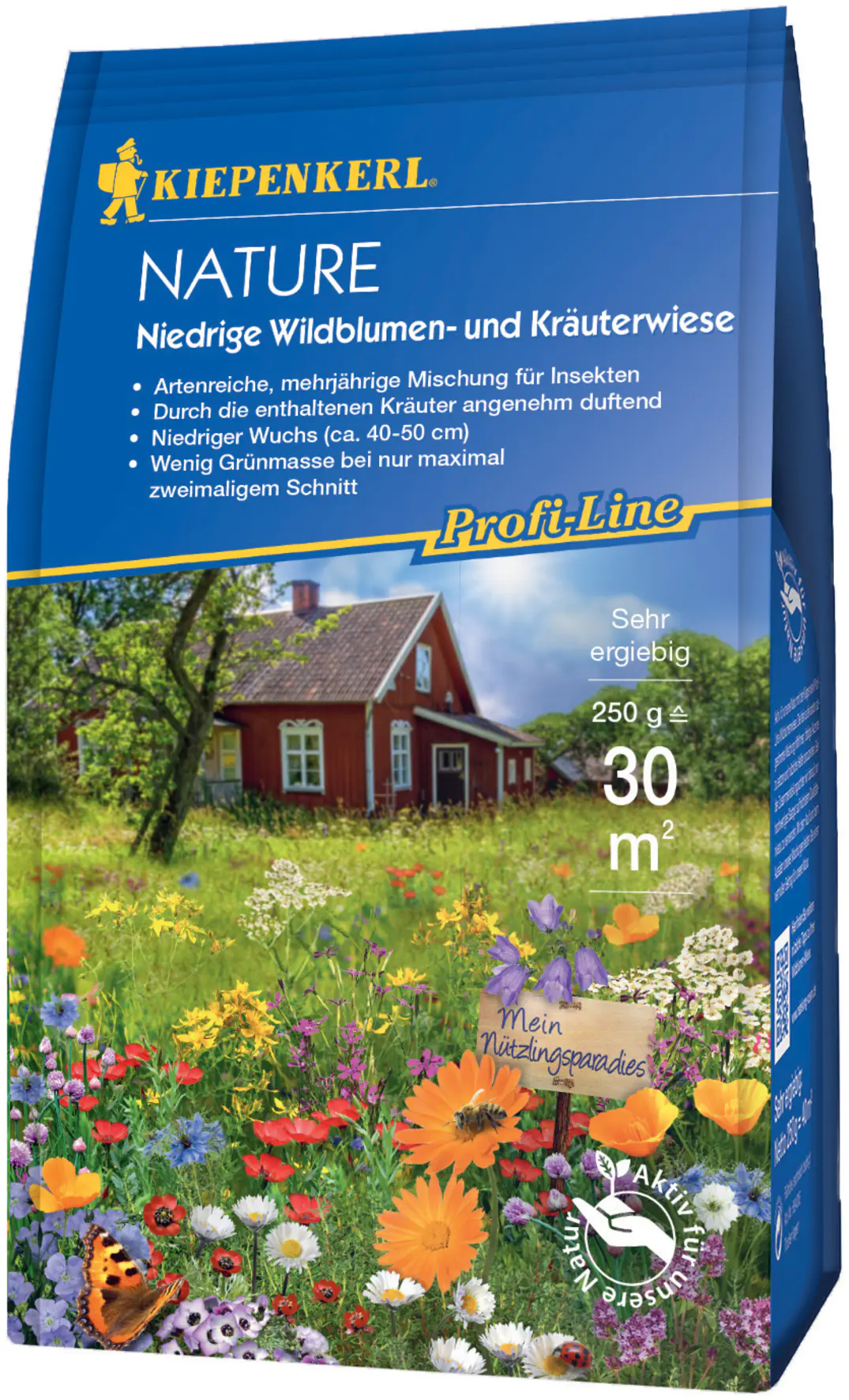 Kiepenkerl Profi-Line Nature Niedrige Wildblumen- und Kräuterwiese, 0,25 kg 30 m²