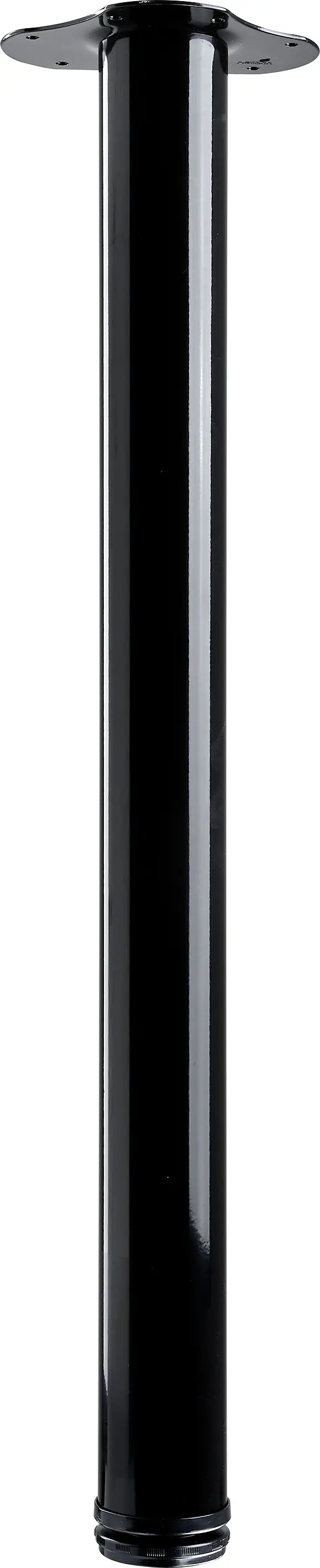 Hettich Tischbein 6,0 x 70 - 73 cm Stahl schwarz - 1 Stück