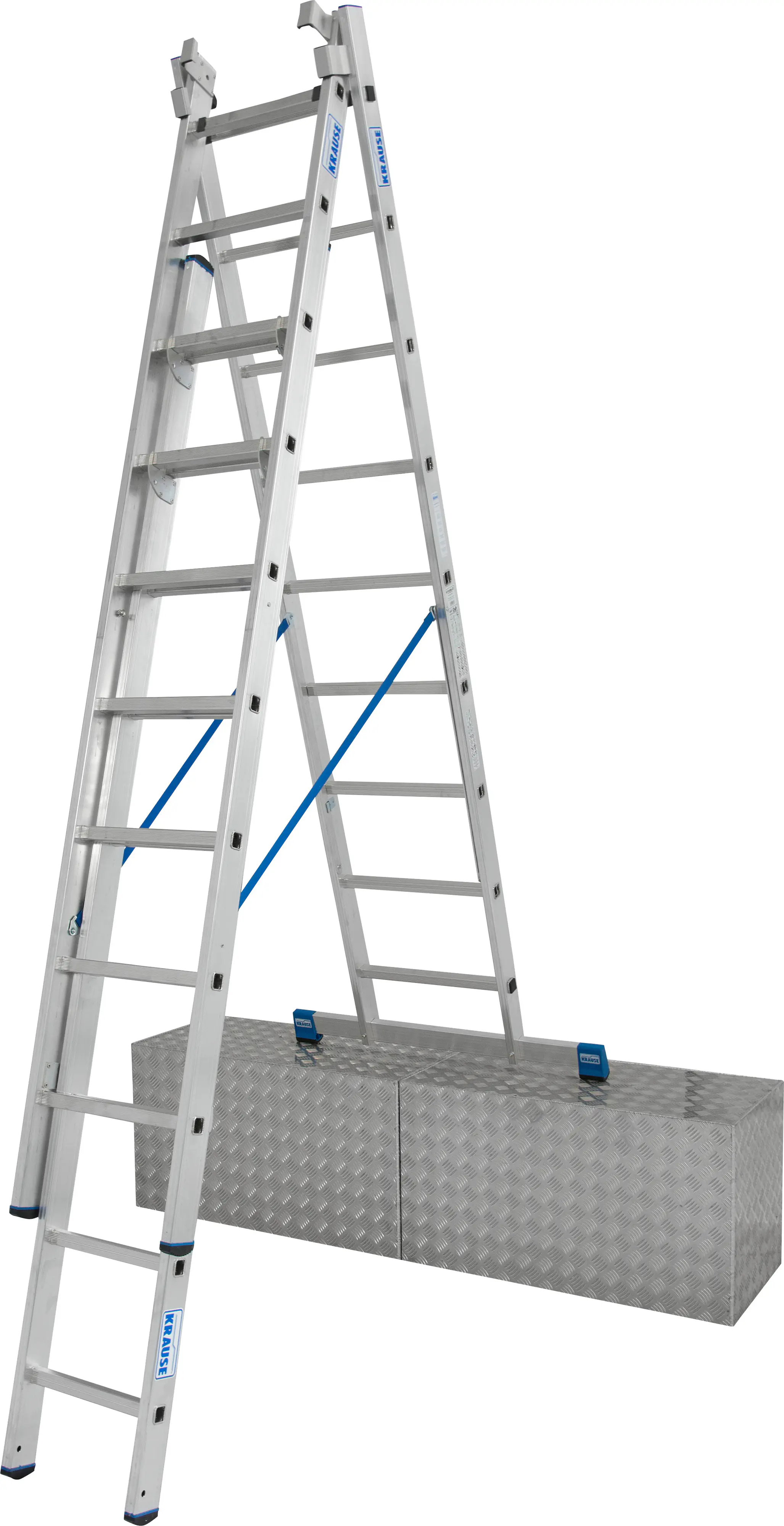 Krause Aluminium-Mehrzweckleiter STABILO mit Treppenfunktion 6,85 m