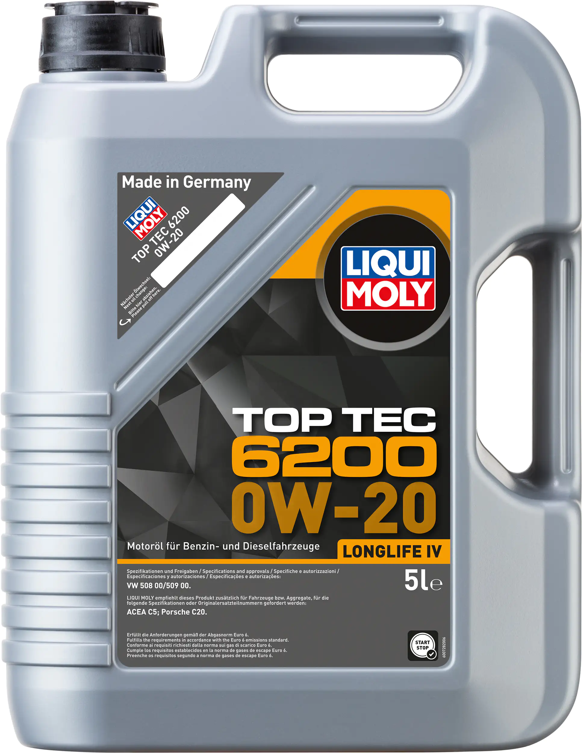 4100420207815 Liqui Moly Motoröl Top Tec 6200 0W-20 5 L