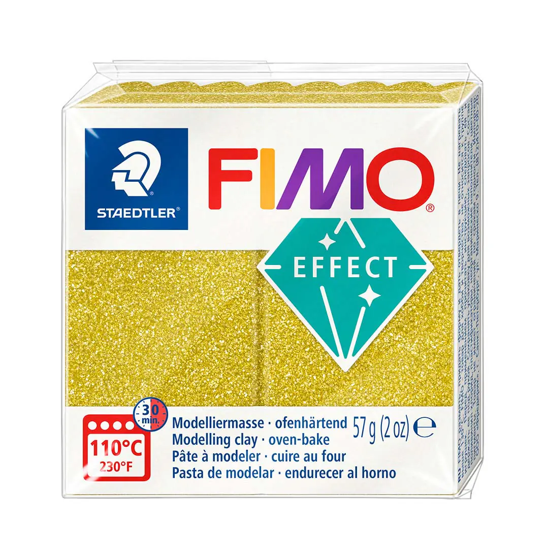 FIMO Effect Modelliermasse glitter gold 57 g