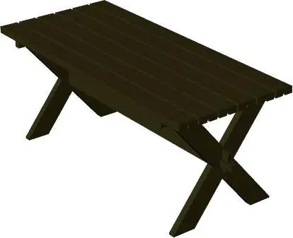 Plus Tisch Nostalgie 177x75x72cm schwarz rechteckig