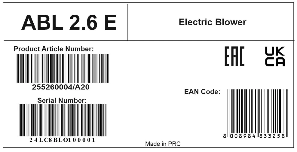 Alpina Elektro Laubbläser ABL 2.6 E 2.600 W, 7 m³/min.
