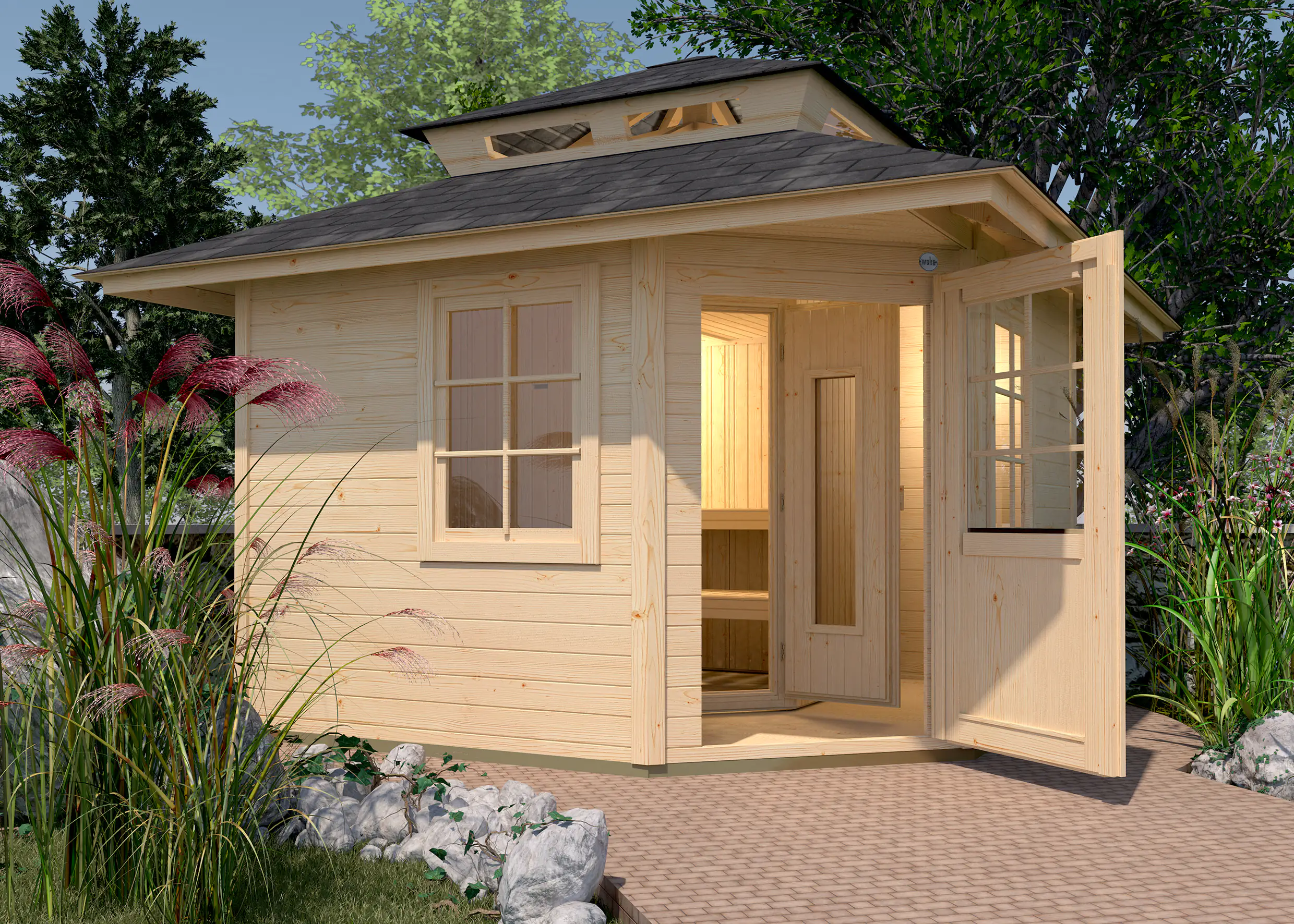 Weka Saunahaus KURIKKA naturbelassen