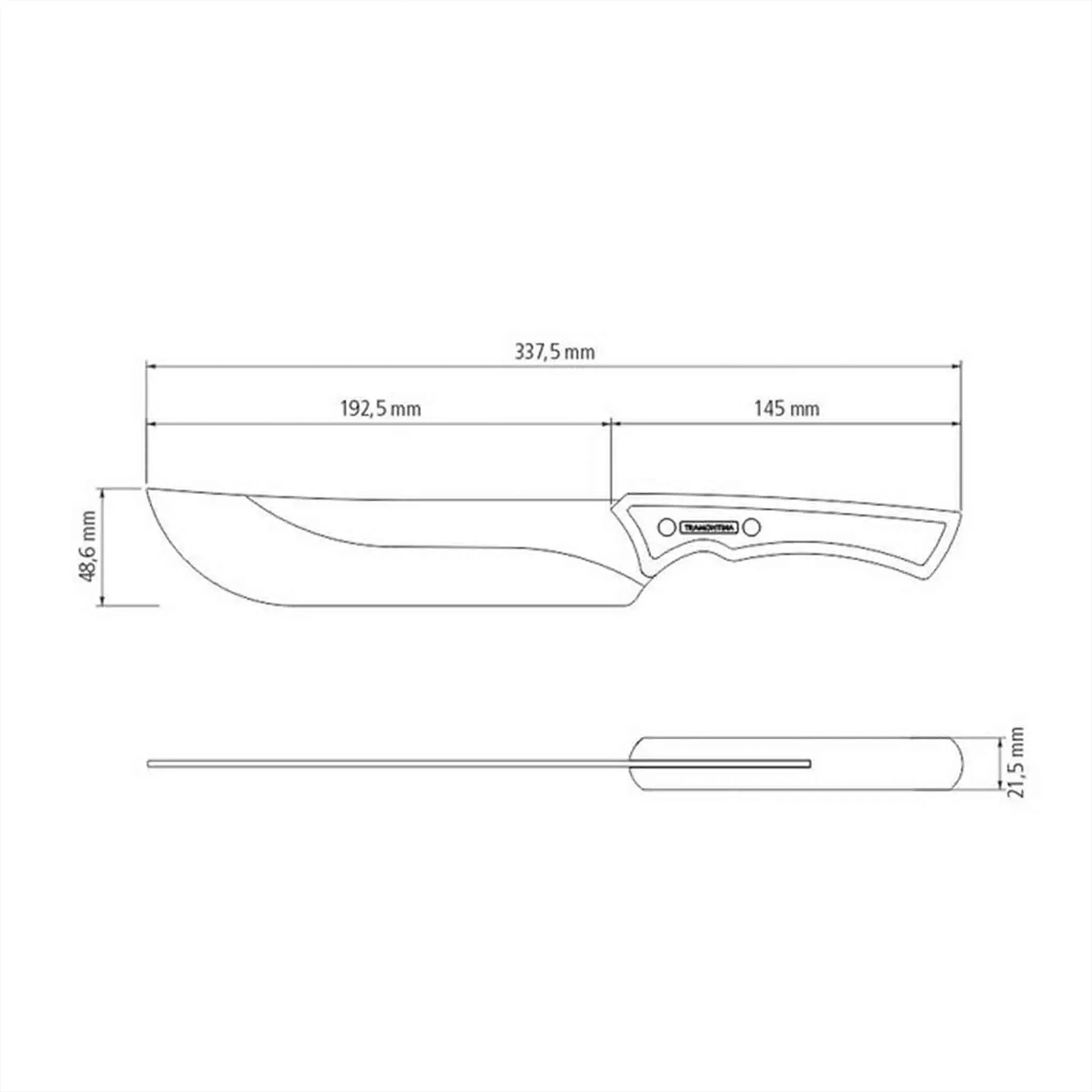 Tramontina Churrasco Fleischmesser 34 cm schwarz Tramontina Churrasco Fleischmesser 34 cm schwarz