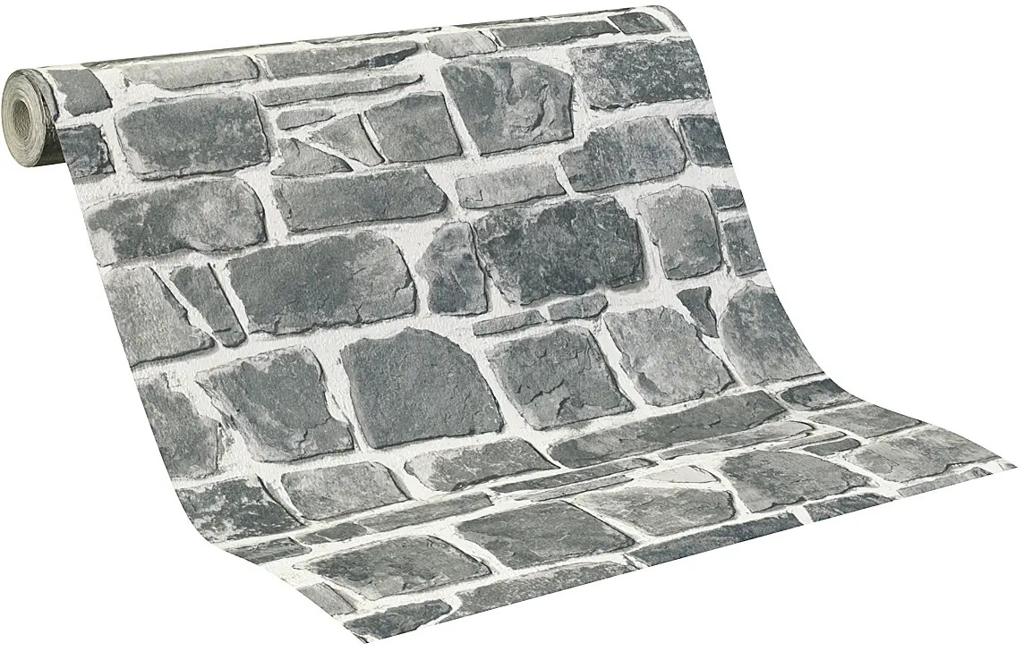 Rasch Papiertapete 265620 Selection steinoptik grau 10,05 x 0,53 m