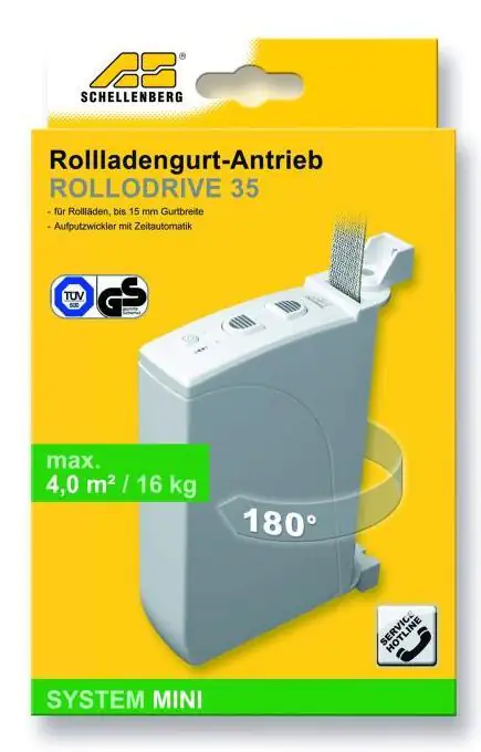 Schellenberg elektrischer Gurtwickler Mini RolloDrive 35, für 20 kg/4,0 m²