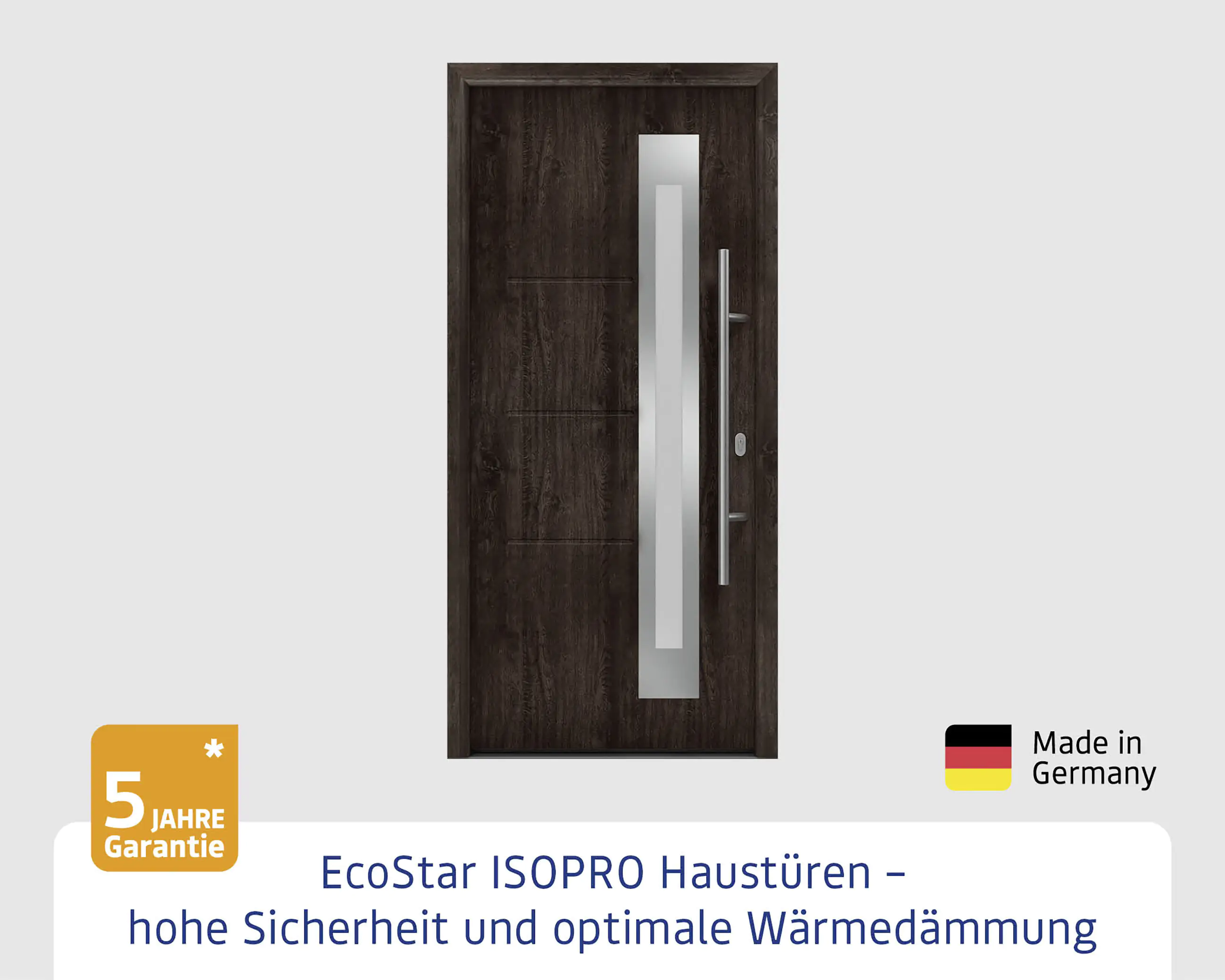 EcoStar Haustür ISOPRO IP 780S night oak 110 x 210 cm EcoStar Haustür ISOPRO IP 780S night oak 110 x 210 cm