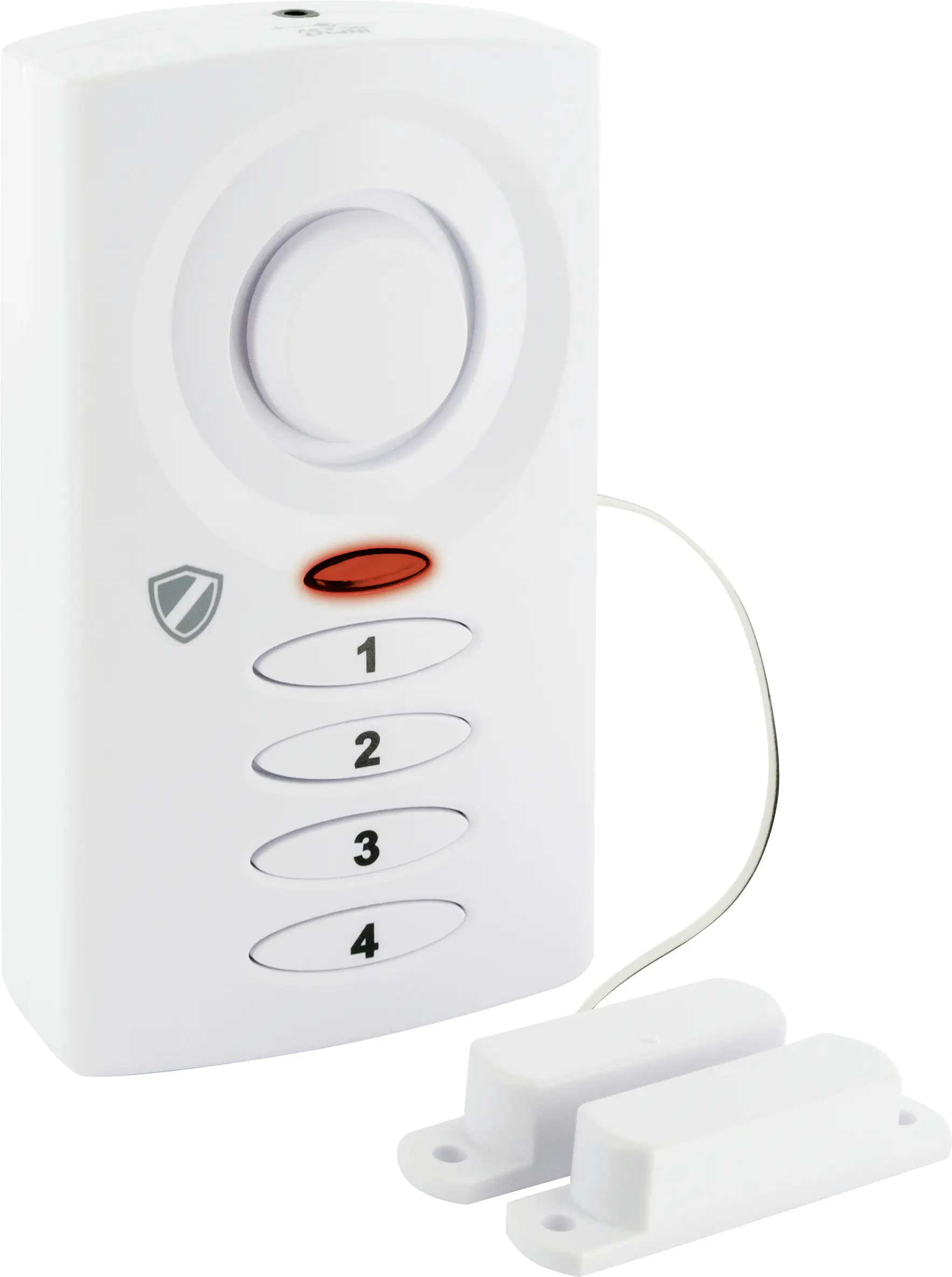 Schwaiger Garagen- und Schiebetürenalarm weiß, mit Tastenfeld Schwaiger Garagen- und Schiebetürenalarm weiß, mit Tastenfeld
