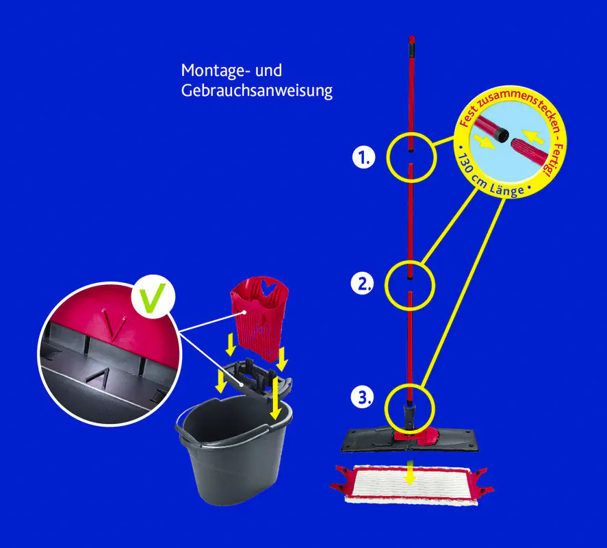 Vileda UltraMax 2 in 1 Komplett-Set inkl. Eimer, Wischer und Wischbezug