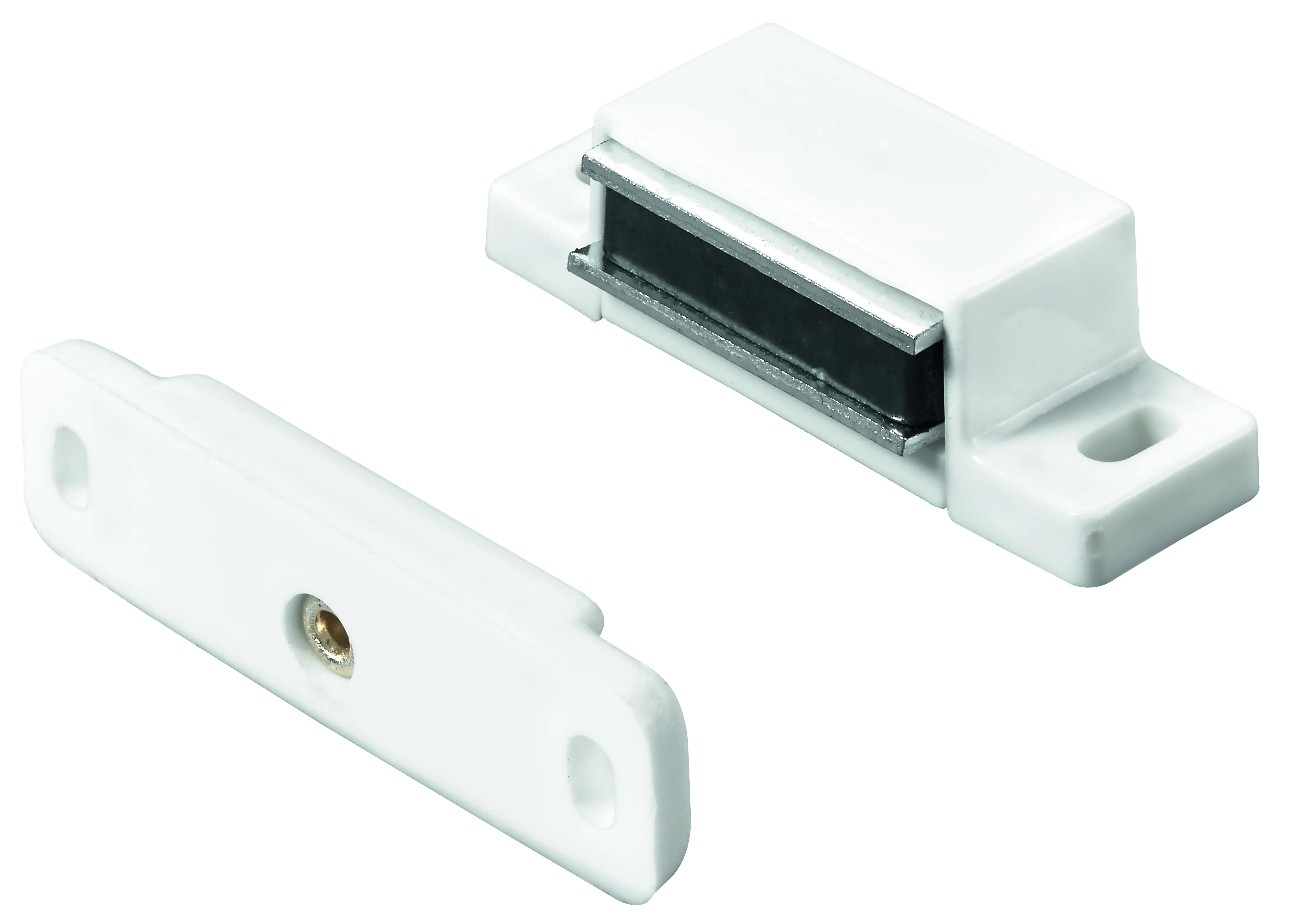 Hettich Magnetschnäpper Stahl, weiß, 45,3 x 14,5 mm, 1 Stück