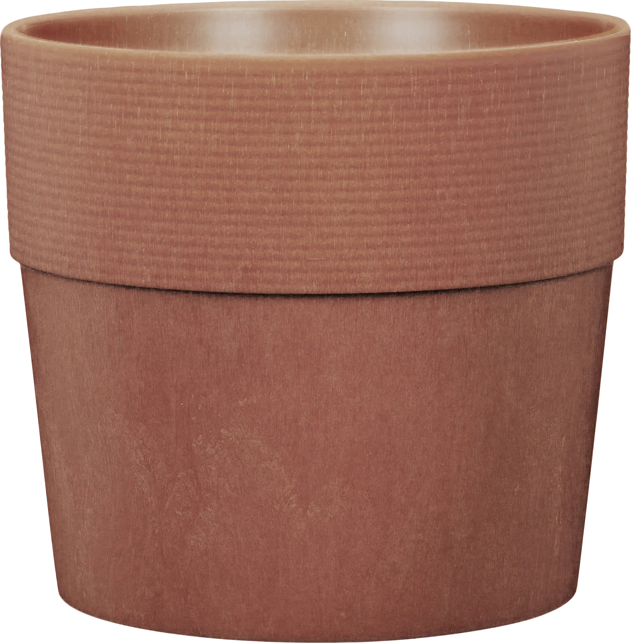 Scheurich Pflanzgefäß Groove Ø 28 x 26 cm rot-braun-mahagoni