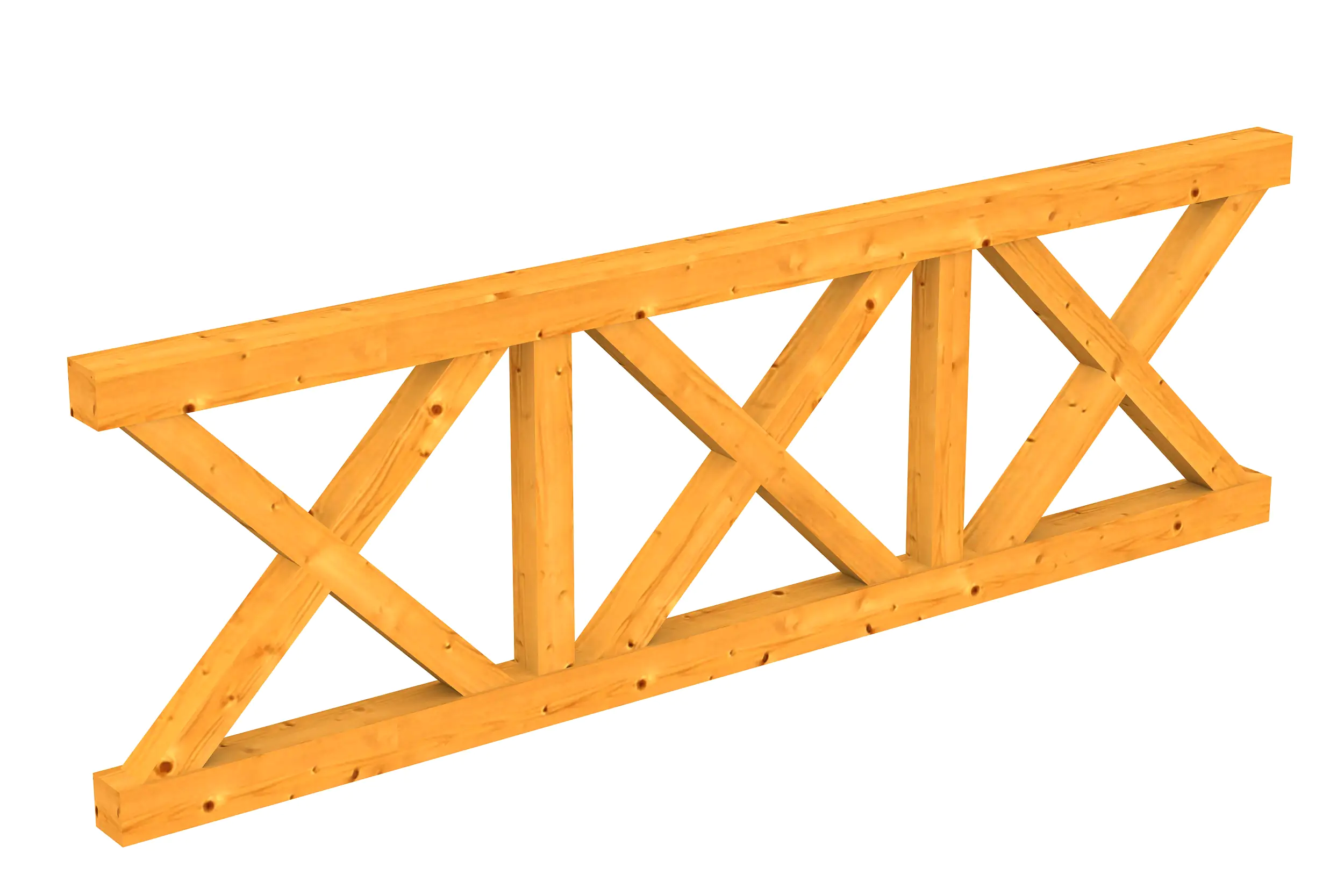 SKAN HOLZ Brüstung Andreaskreuz 270 x 84 cm, Fichte, lasiert in Eiche hell