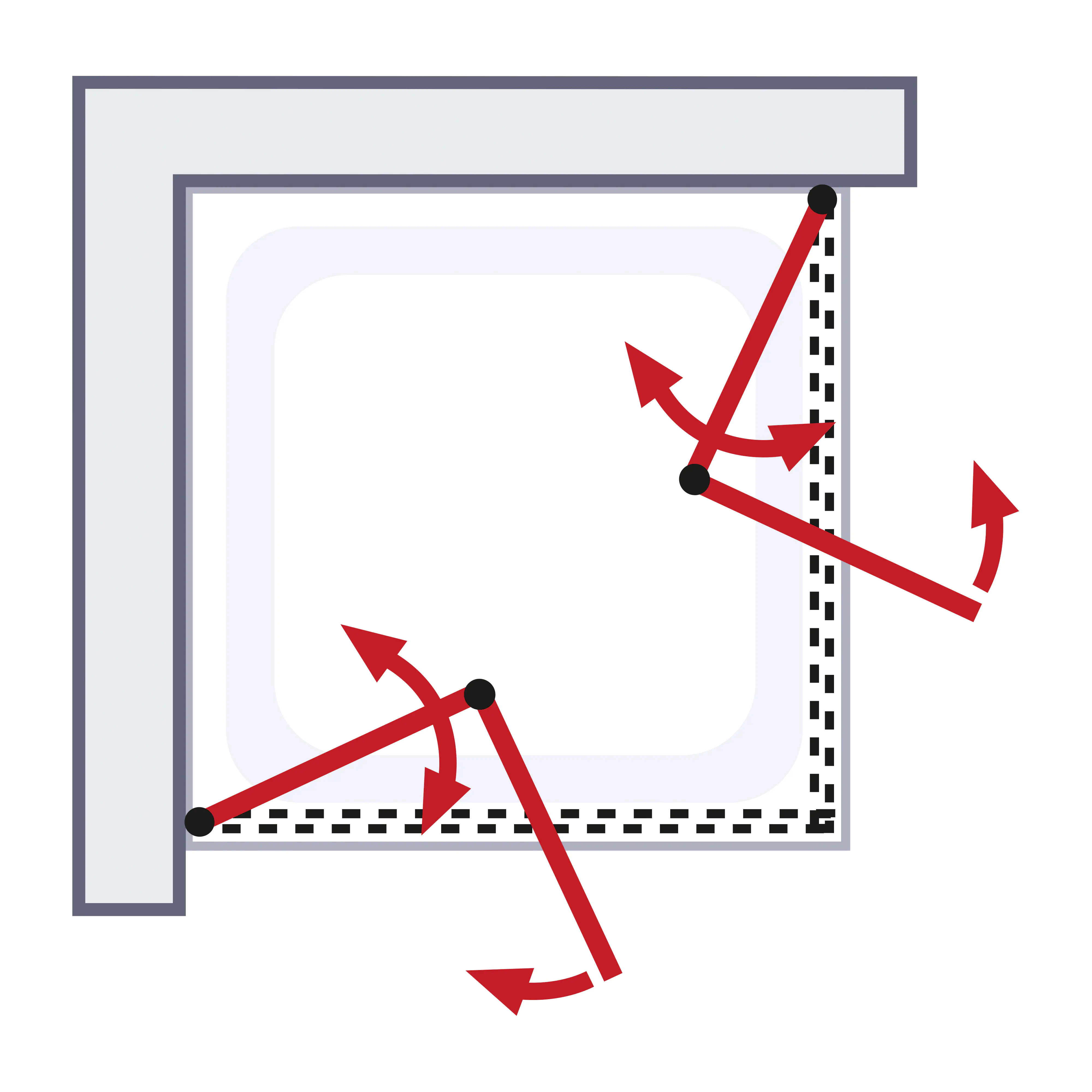 Schulte Eckeinstieg Drehfalttür 90 x 90 x 200 cm Garant