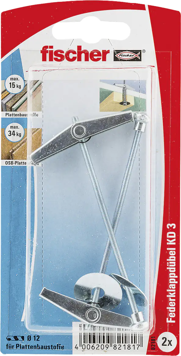 4006209821817 Fischer Kippdübel KD 12.0 x 95 mm - 2 Stück
