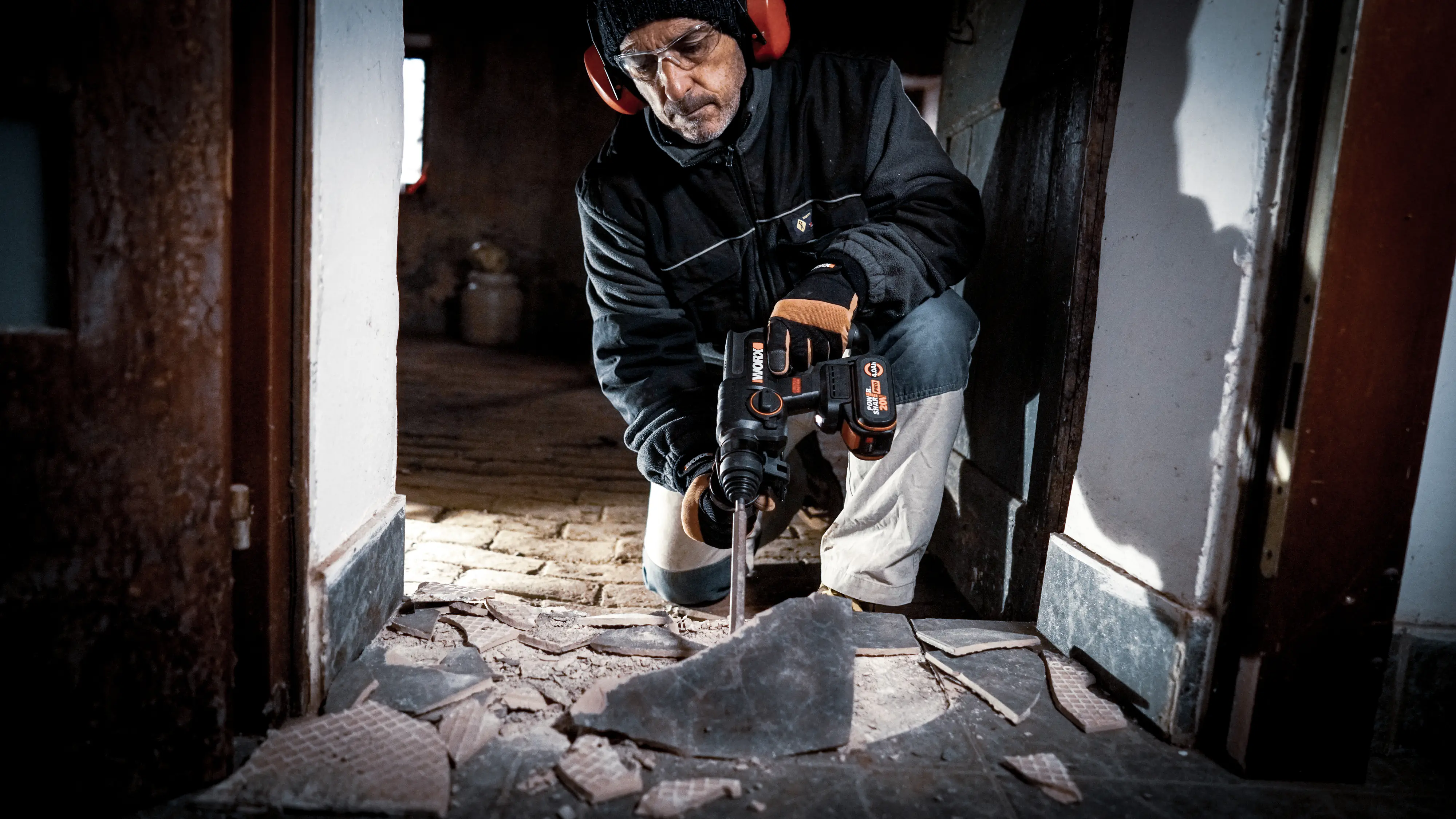 Worx NITRO Akku-Bohrhammer WX381 20 V inkl. 4 Ah Akku & Ladegerät