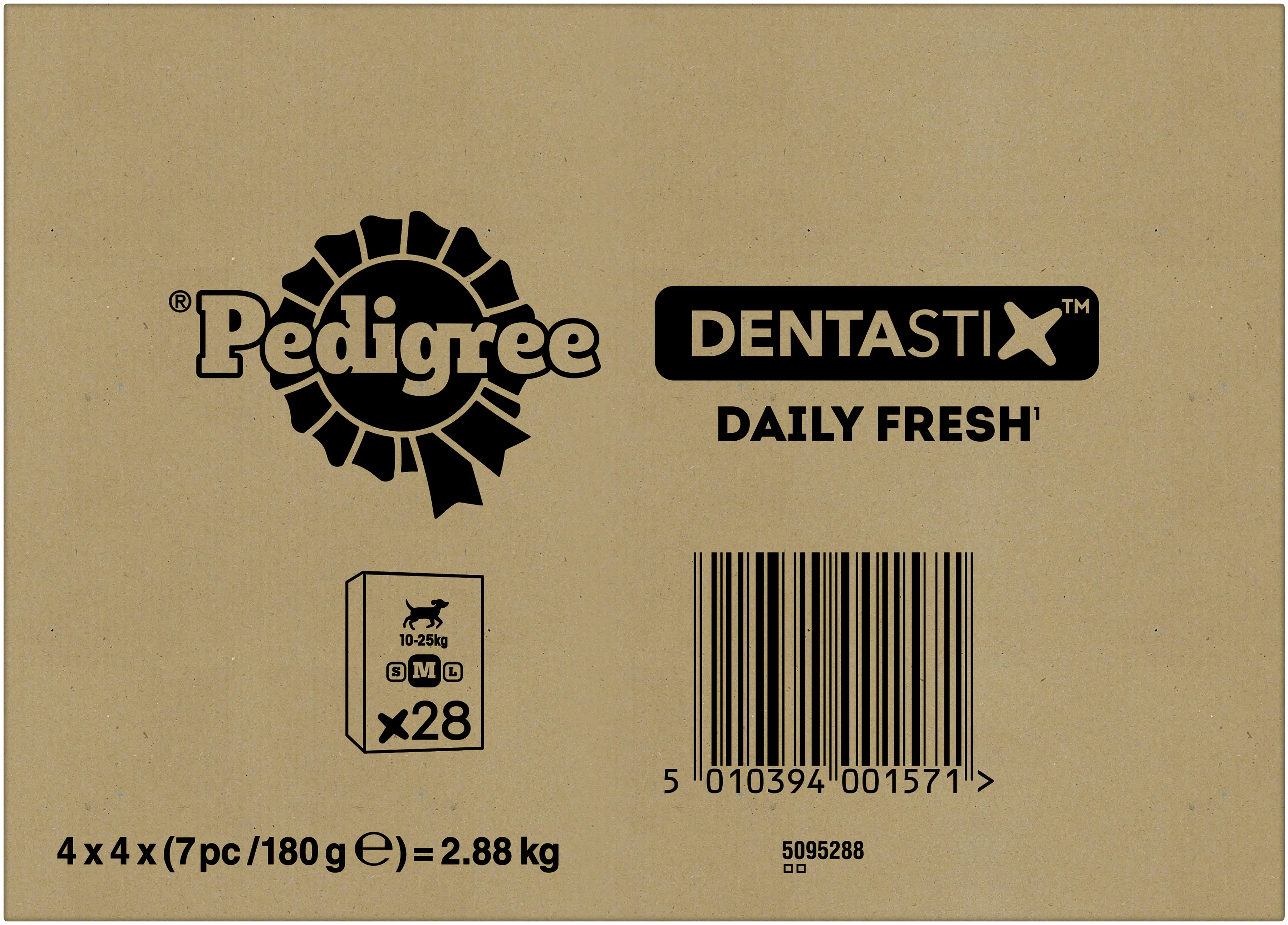 Pedigree Dentastix Daily Fresh für mittelgroße Hunde Multipack 4 x 7 Stück