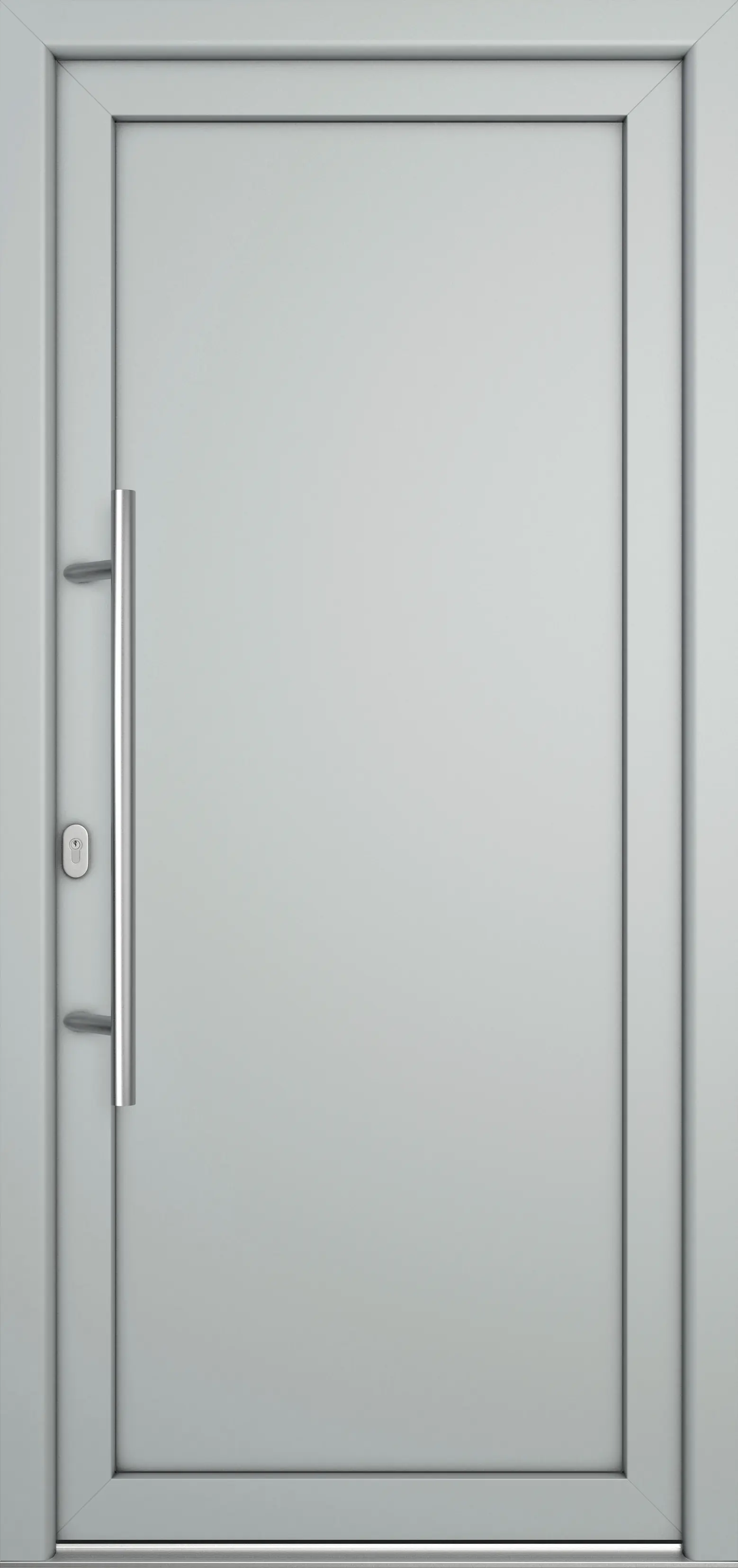 Meeth Haustür Signum Pro PVC Modell 01 108 x 208 cm DIN Links weiß/lichtgrau