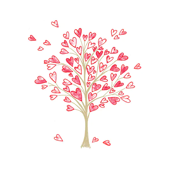 Braun & Company Servietten Motiv Love Tree 25 x 25 cm - 20er Pack
