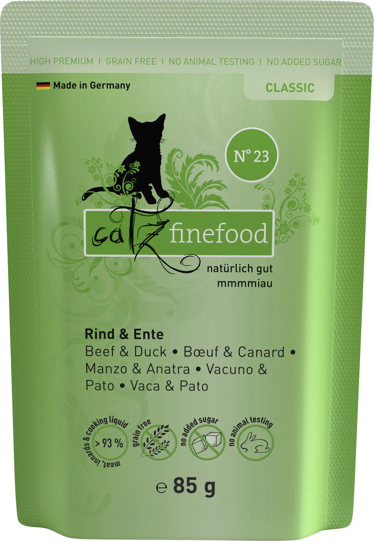 Catz Finefood Katzenfutter Classic No. 23 Rind & Ente 85 g