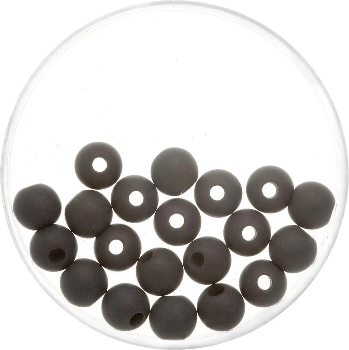 Glorex Perle Polaris 6 mm 20 Stück, matt schwarz