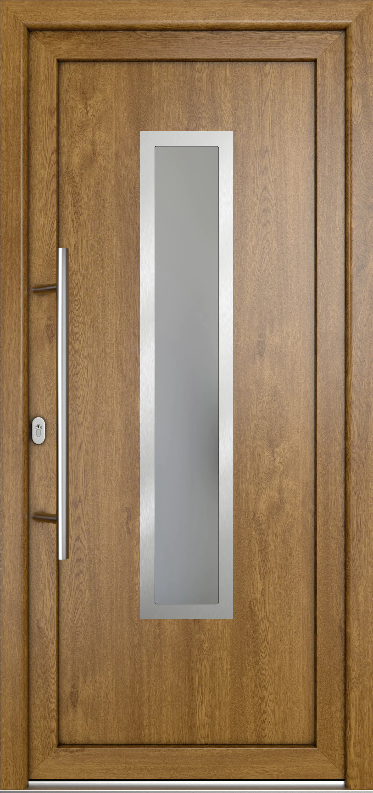 Meeth Haustür Signum Pro PVC Modell 32 98 x 200 cm DIN Links weiß/golden oak Meeth Haustür Signum Pro PVC Modell 32 98 x 200 cm DIN Links weiß/golden oak