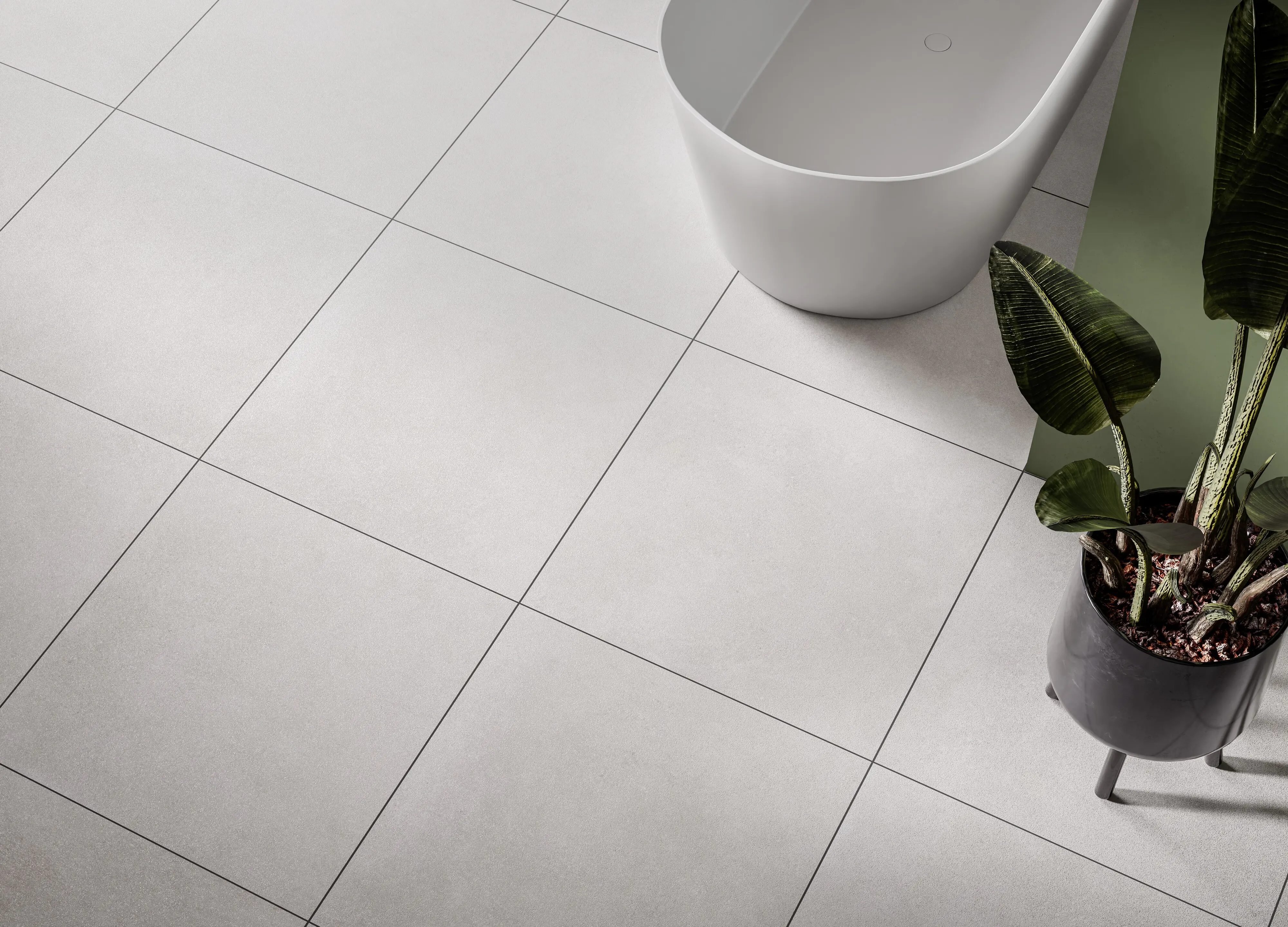 Bodenfliese Feinsteinzeug Modern Concrete 60 x 60 cm silber