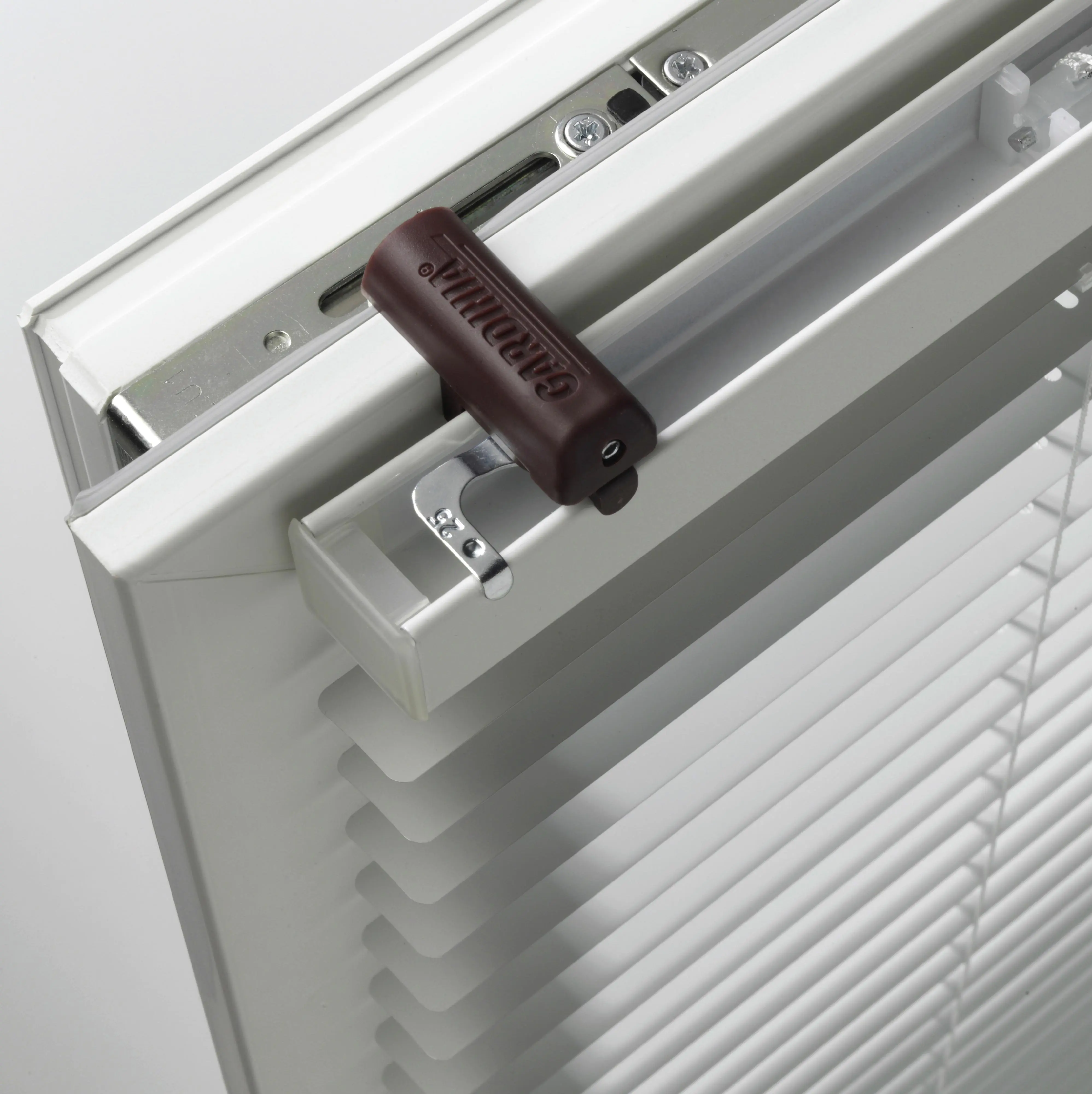 Gardinia Klemmträger für Aluminium-Jalousien braun, Metall, 2 Stück