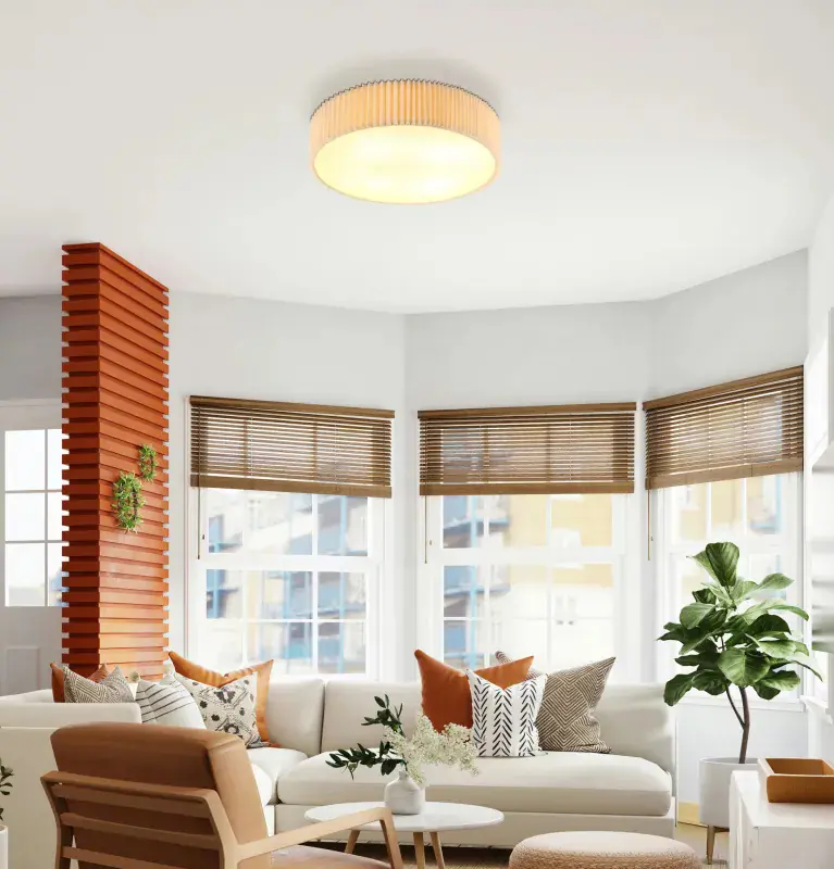 Globo Deckenleuchte Page Ø 53 x 13 cm weiß matt