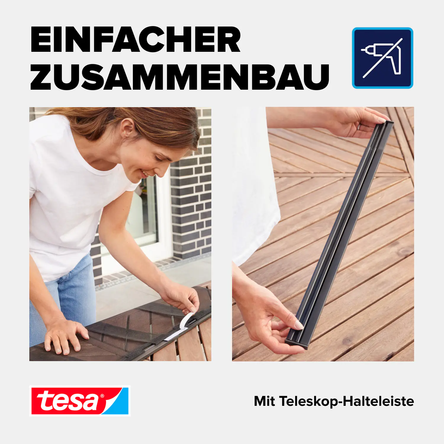 tesa Lamellentür Premium Teleskop 95 x 220 cm anthrazit