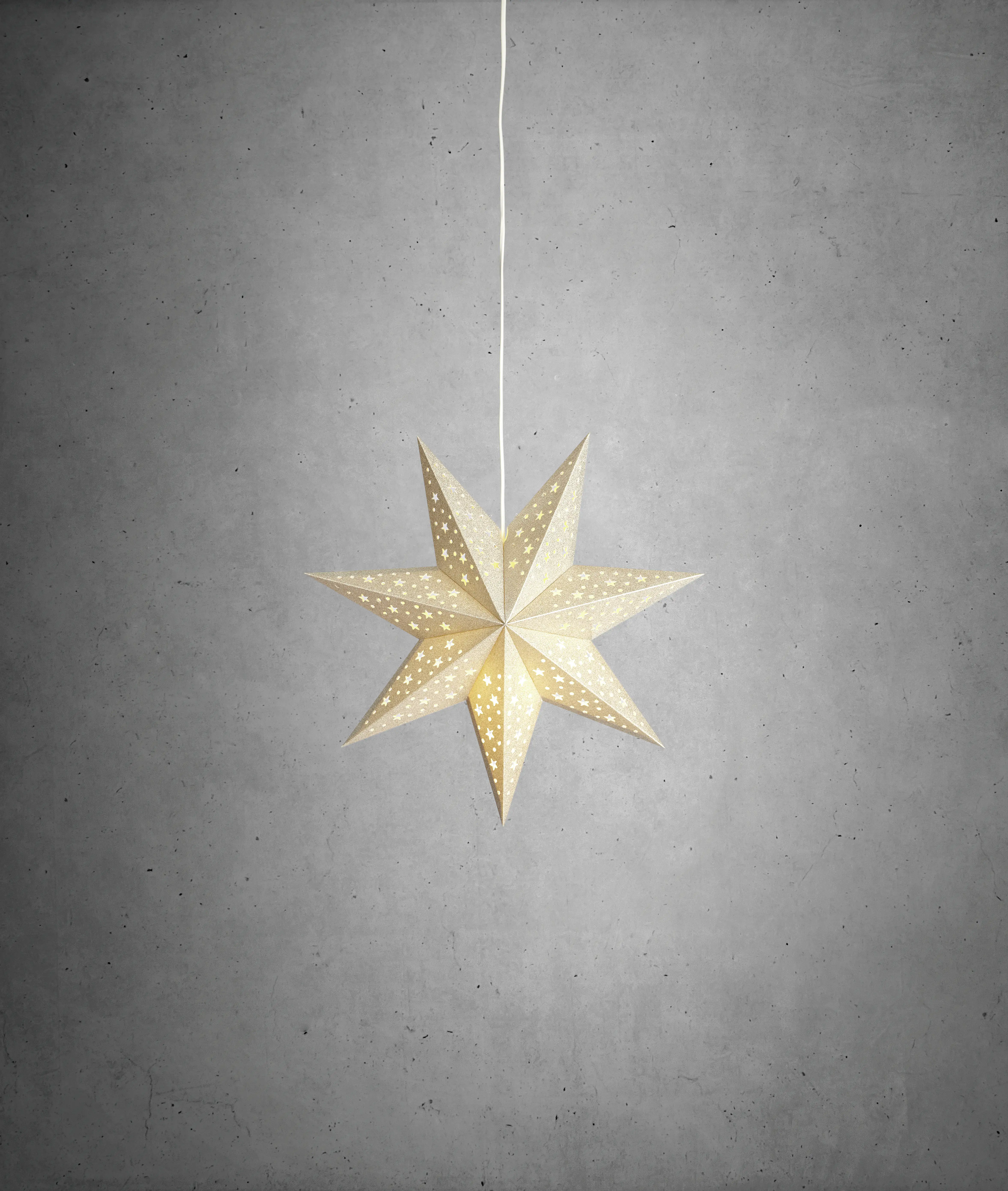 Markslöjd Papierstern Solvalla gold, Ø 45 cm