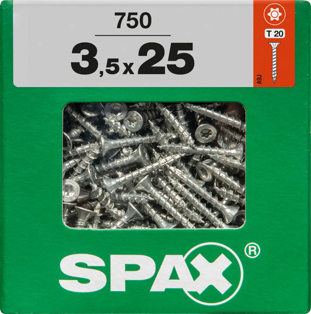 Spax Universalschrauben 3.5 x 25 mm TX 20 - 750 Stk. Spax Universalschrauben 3.5 x 25 mm TX 20 - 750 Stk.